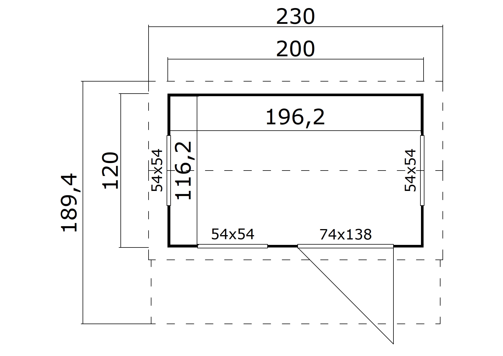 Nordic Holz Spielhaus »PINGO« BxTxH: 200x120x188 cm