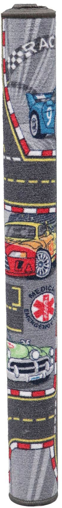 Primaflor-Ideen in Textil Kinderteppich »Spielteppich CARS«, rechteckig, 6,5 mm Höhe, Kurzflor, Straßen-Spiel-Teppich, Motiv Autos, Kinderzimmer