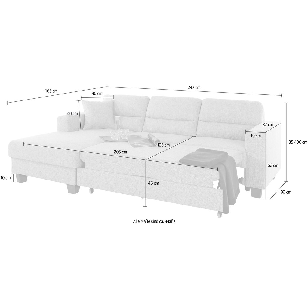 TRENDMANUFAKTUR Ecksofa