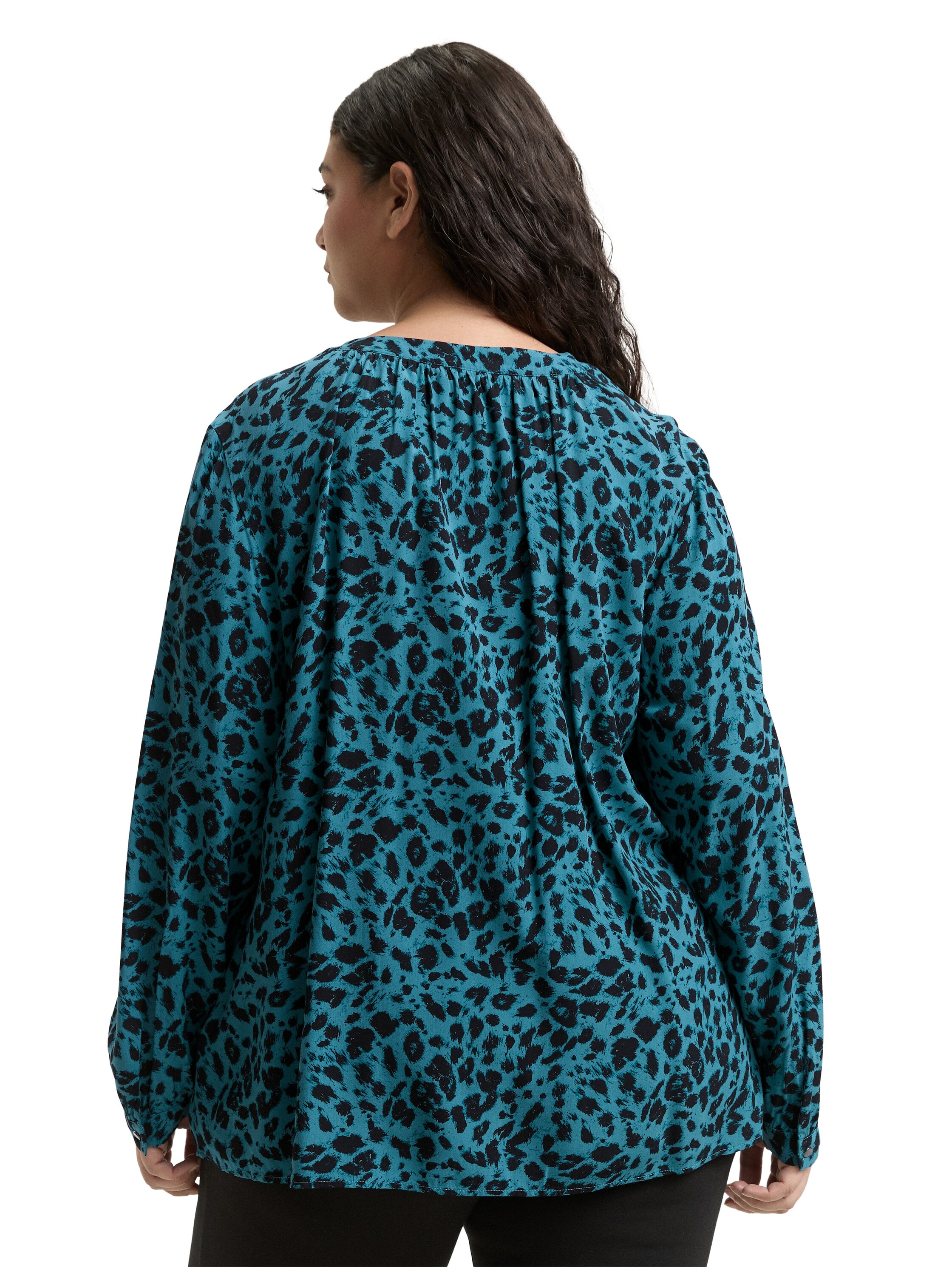 TOM TAILOR PLUS Klassische Bluse mit Leo-Print