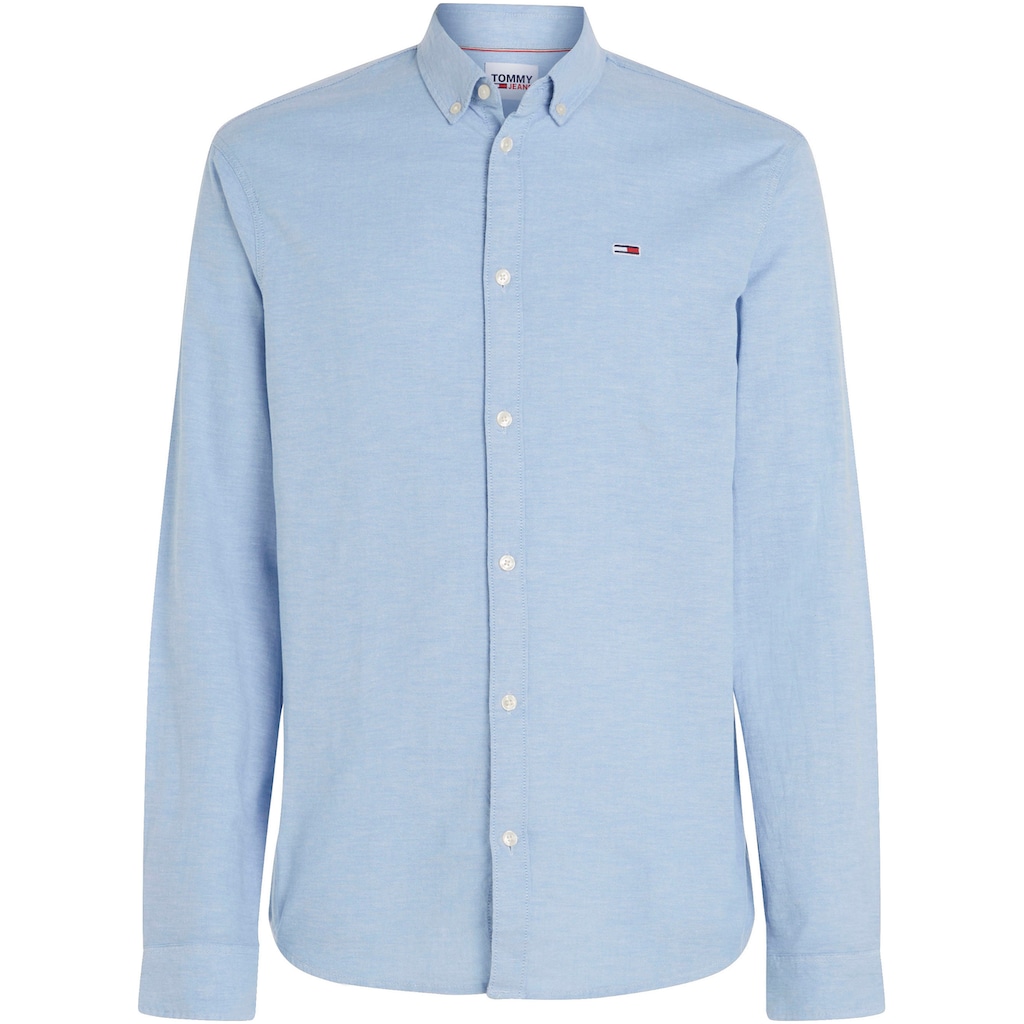 Tommy Jeans Langarmhemd »TJM SLIM STRETCH OXFORD SHIRT«, aus Bio-Baumwolle