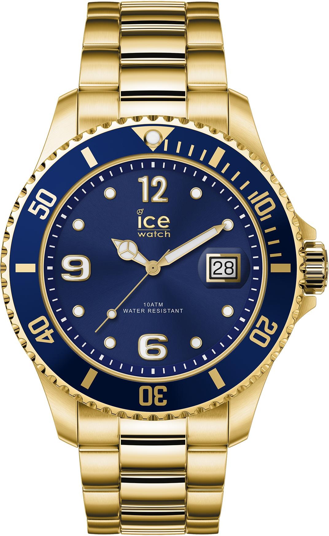 »ICE bei Large - Gold Quarzuhr - ice-watch blue - ♕ 16762« 3H, steel