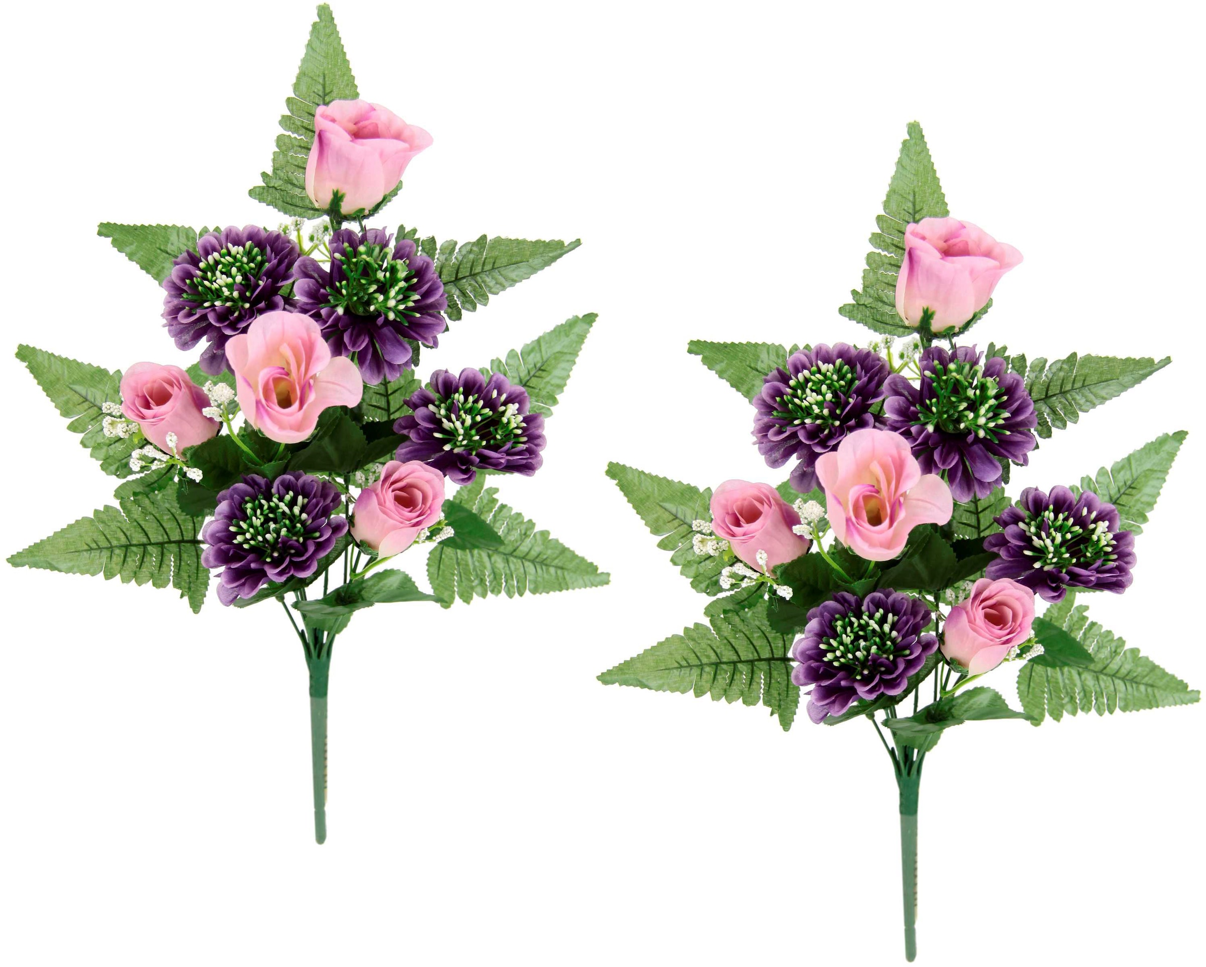 I.GE.A. Kunstblume »Bouquet Rosen und Gerbera zum Legen«, 2er Set  Kunstblumenstrauß auf Raten bestellen