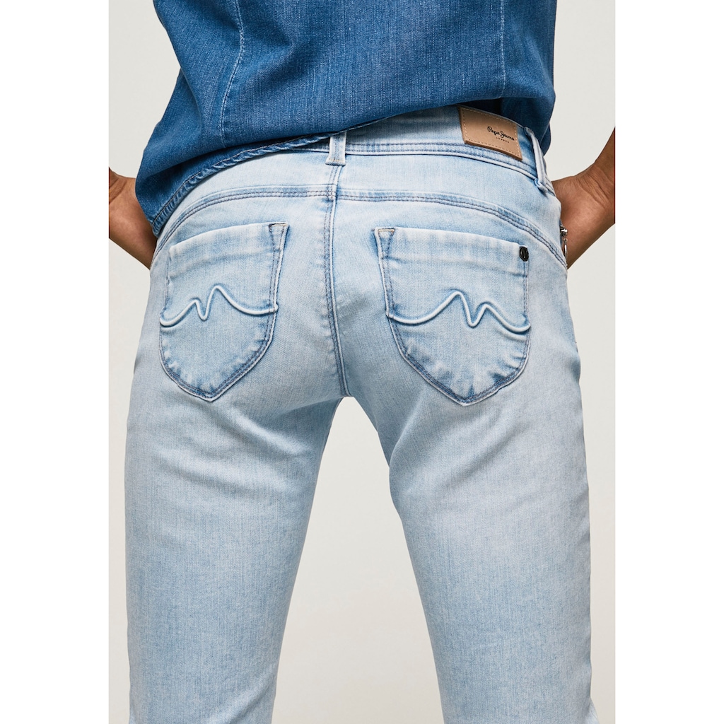Pepe Jeans Slim-fit-Jeans »NEW BROOKE«, mit 1-Knopf Bund und Reißverschlusstasche