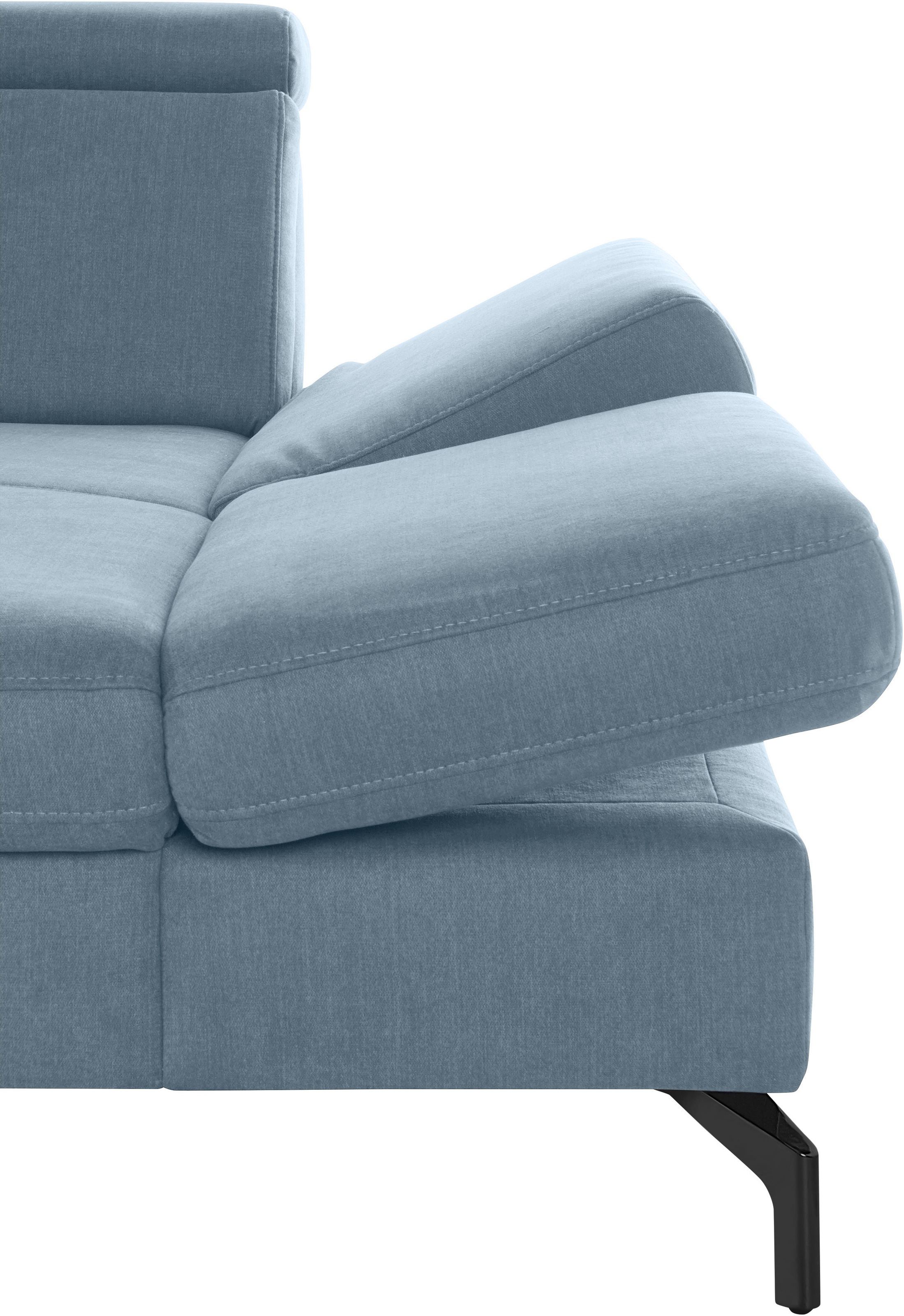 sit&more Wohnlandschaft »Brisbane U-Form«, Fußhöhe 15 cm, inklusive Sitztiefen-, Armteil- und Kopfteilverstellung