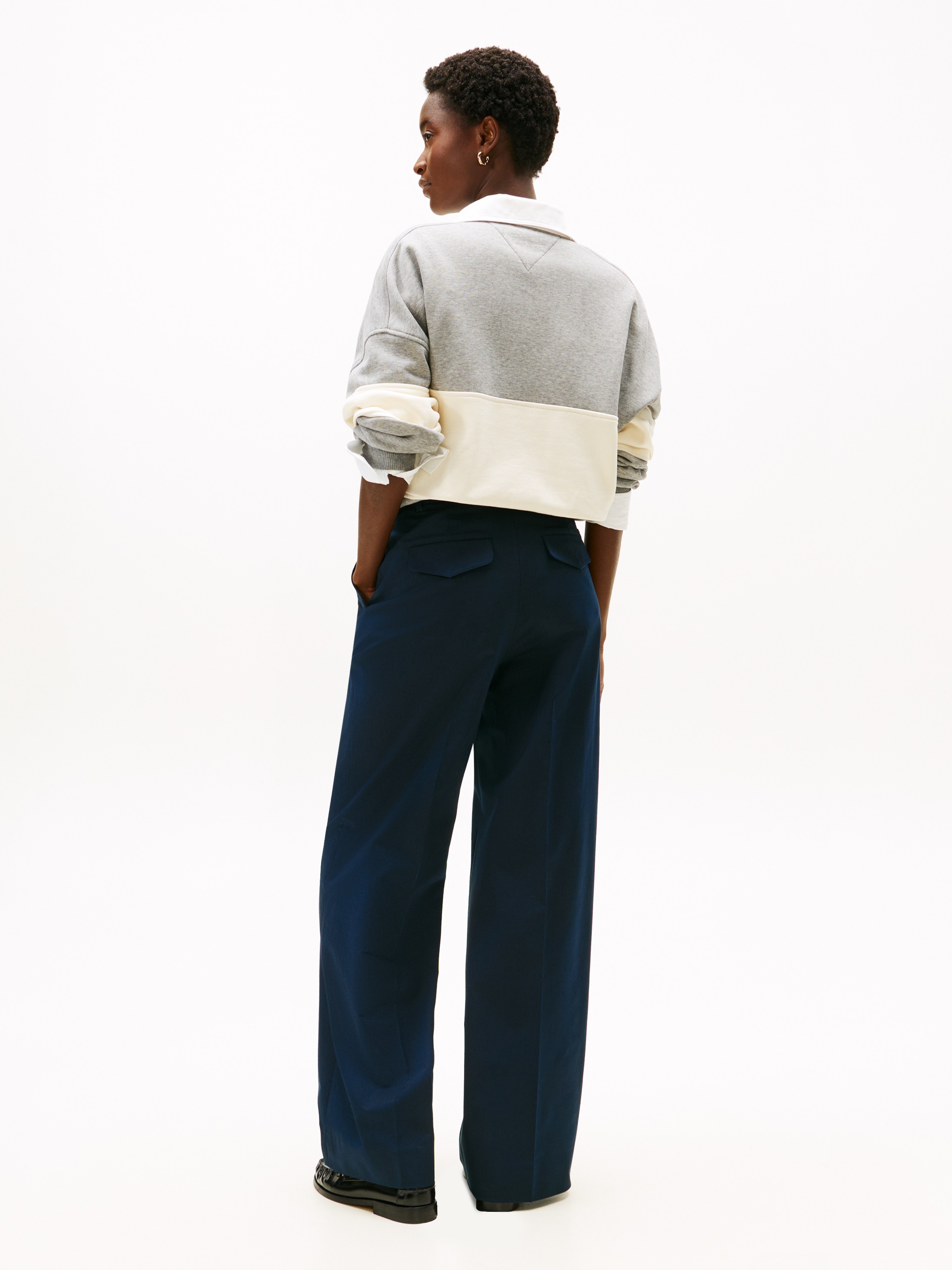 Tommy Hilfiger Anzughose »COTTON WIDE LEG PANT«