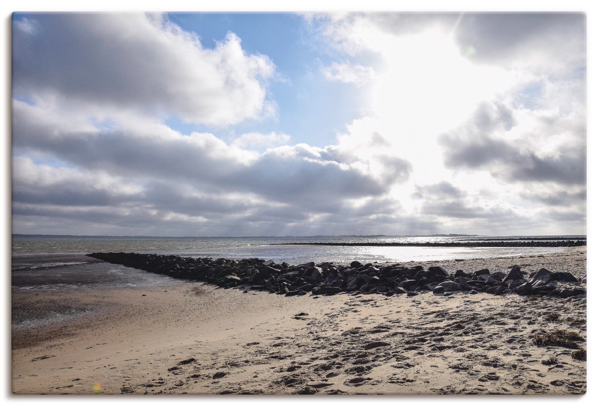 Artland Wandbild »Sonnenuntergang auf der Größen St.), Wandaufkleber Strand, auf oder als in bestellen versch. (1 Föhr«, Alubild, Leinwandbild, Poster Rechnung Insel