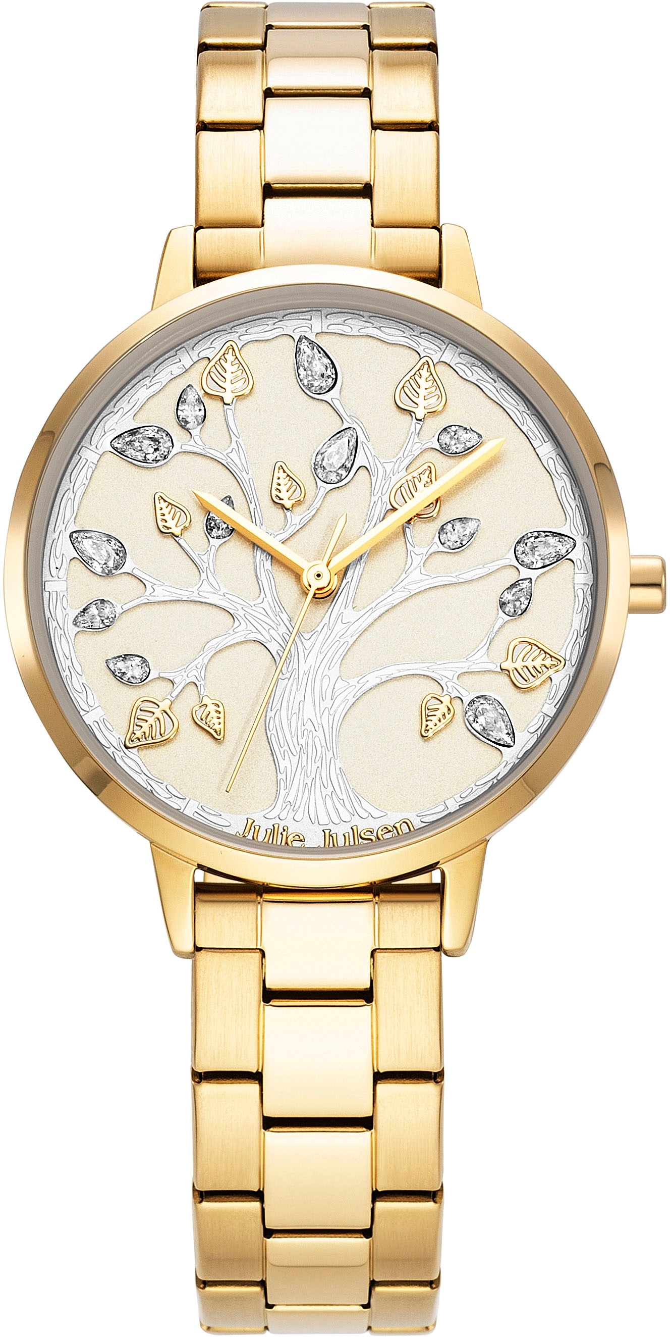 Quarzuhr »Julie Julsen Tree of Life Metal Gold, JJW2135YGM«, Armbanduhr, Damenuhr,...