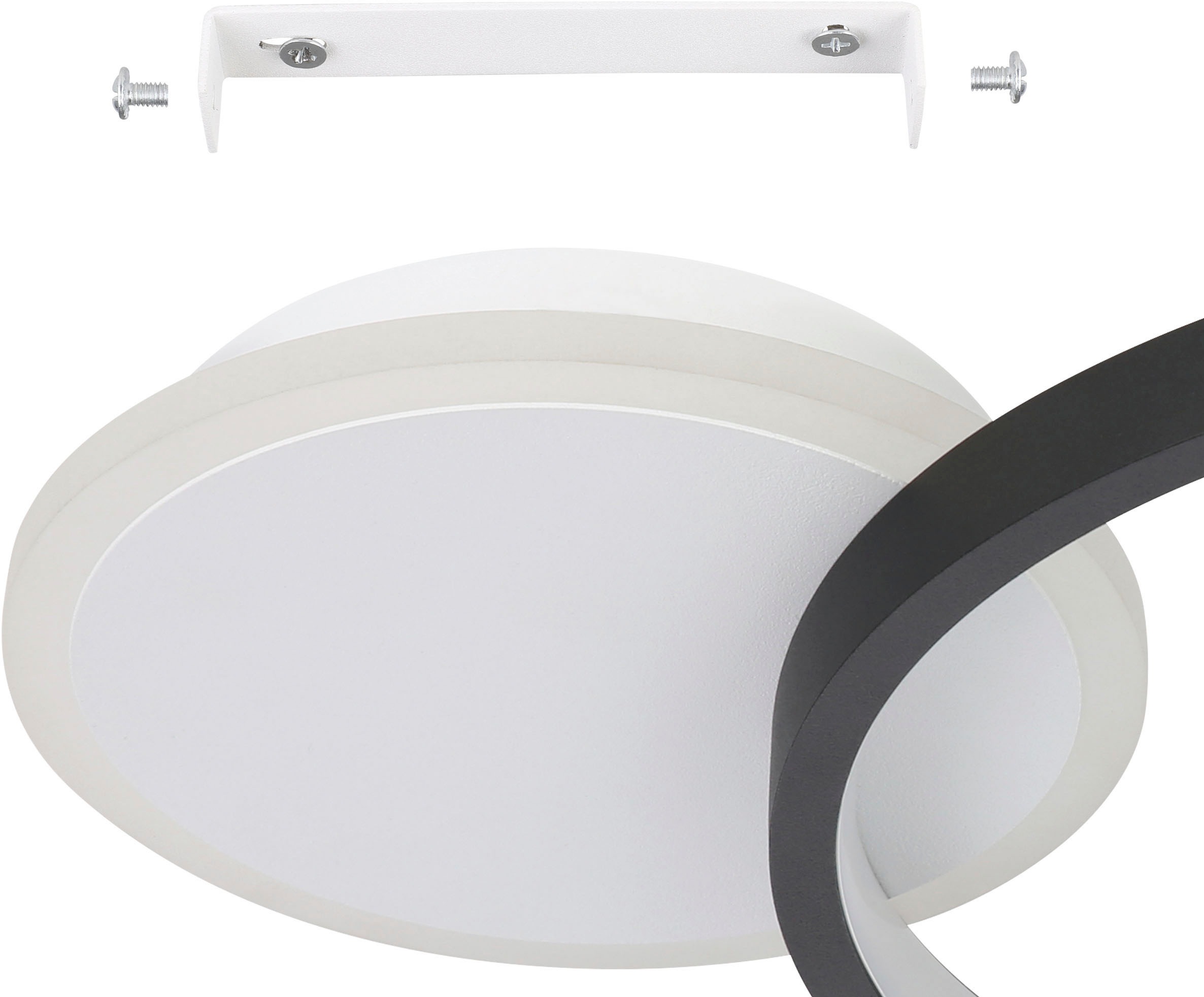 EGLO Deckenleuchte »GAFARES« in schwarz und weiß aus Alu, Stahl, inkl. LED fest integriert - 15 Watt