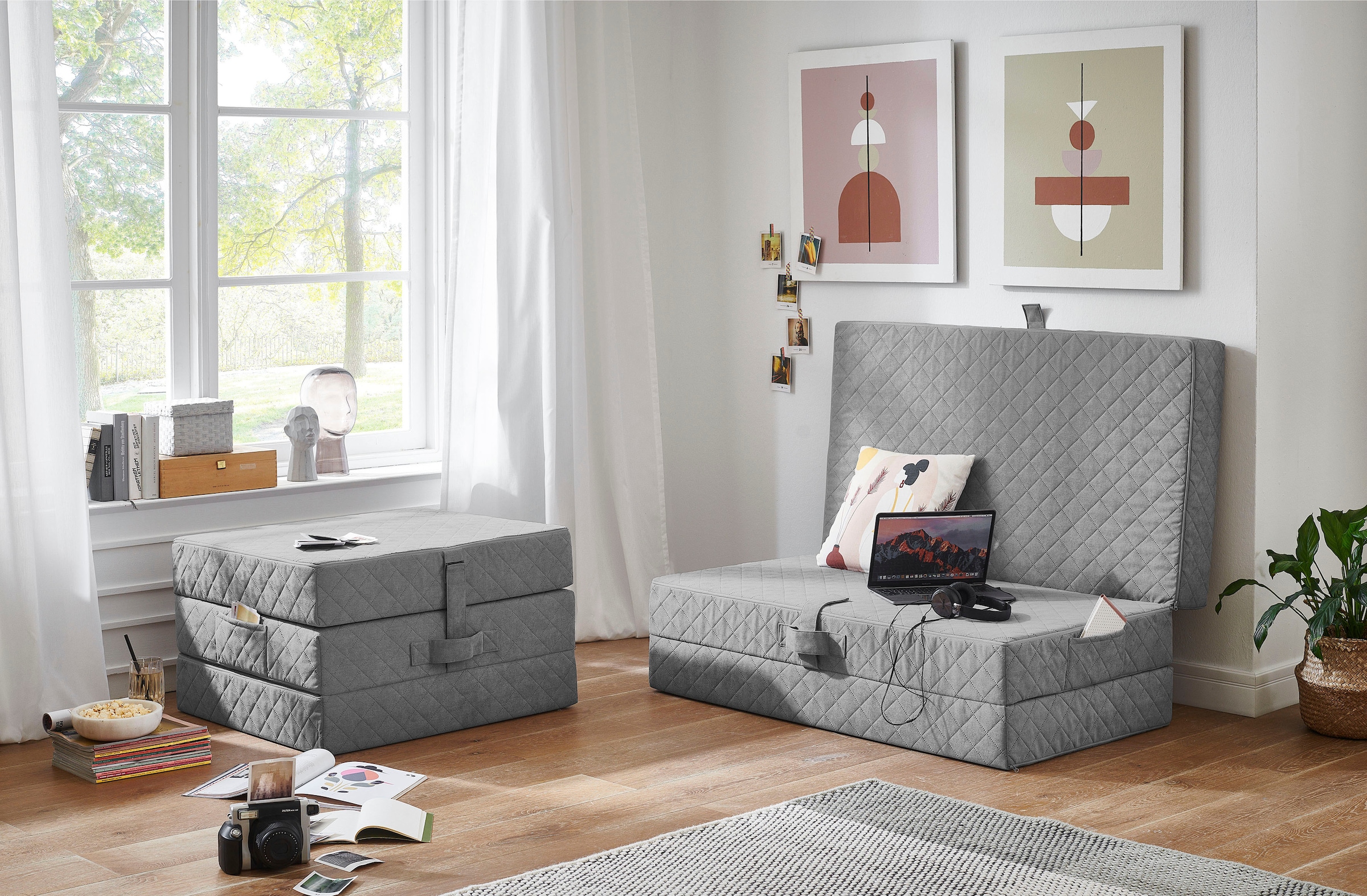 ATLANTIC home collection Sessel »Lenny«, Sessel als Faltmatratze mit Gästebettfunktion