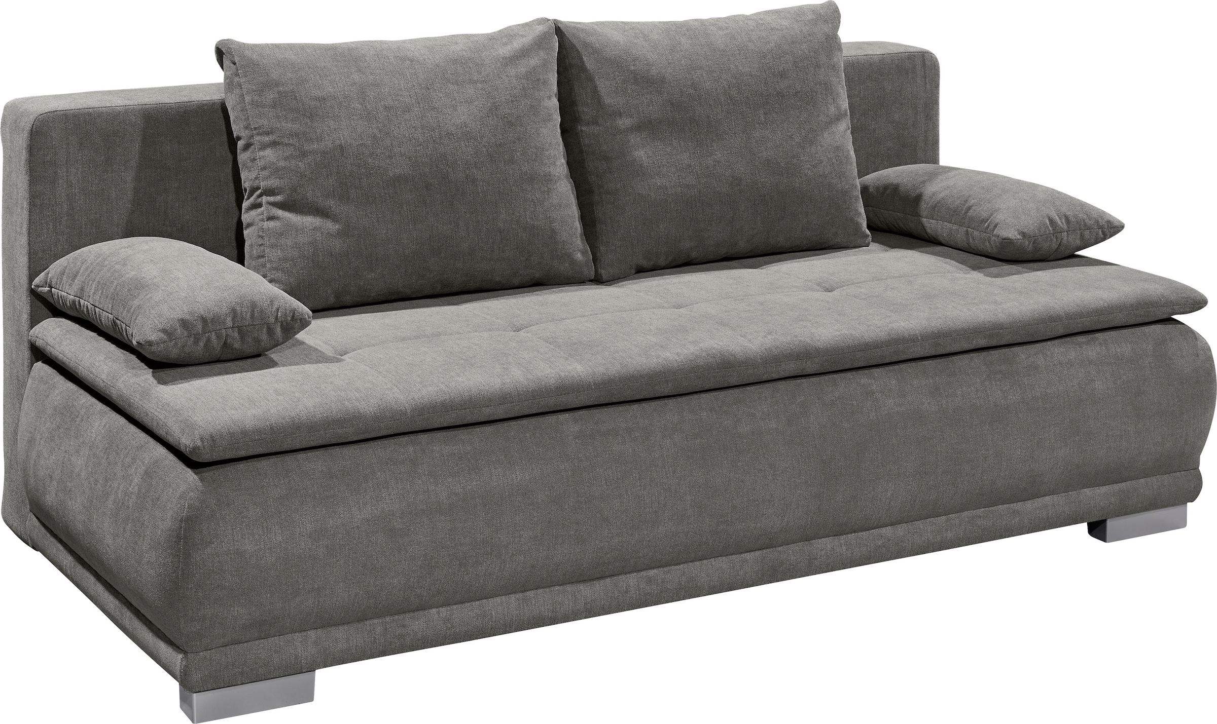 ED EXCITING DESIGN Schlafsofa »Luigi«, mit Bettfunktion, Bettkasten, Rücken- und Armlehnkissen, frei im Raum