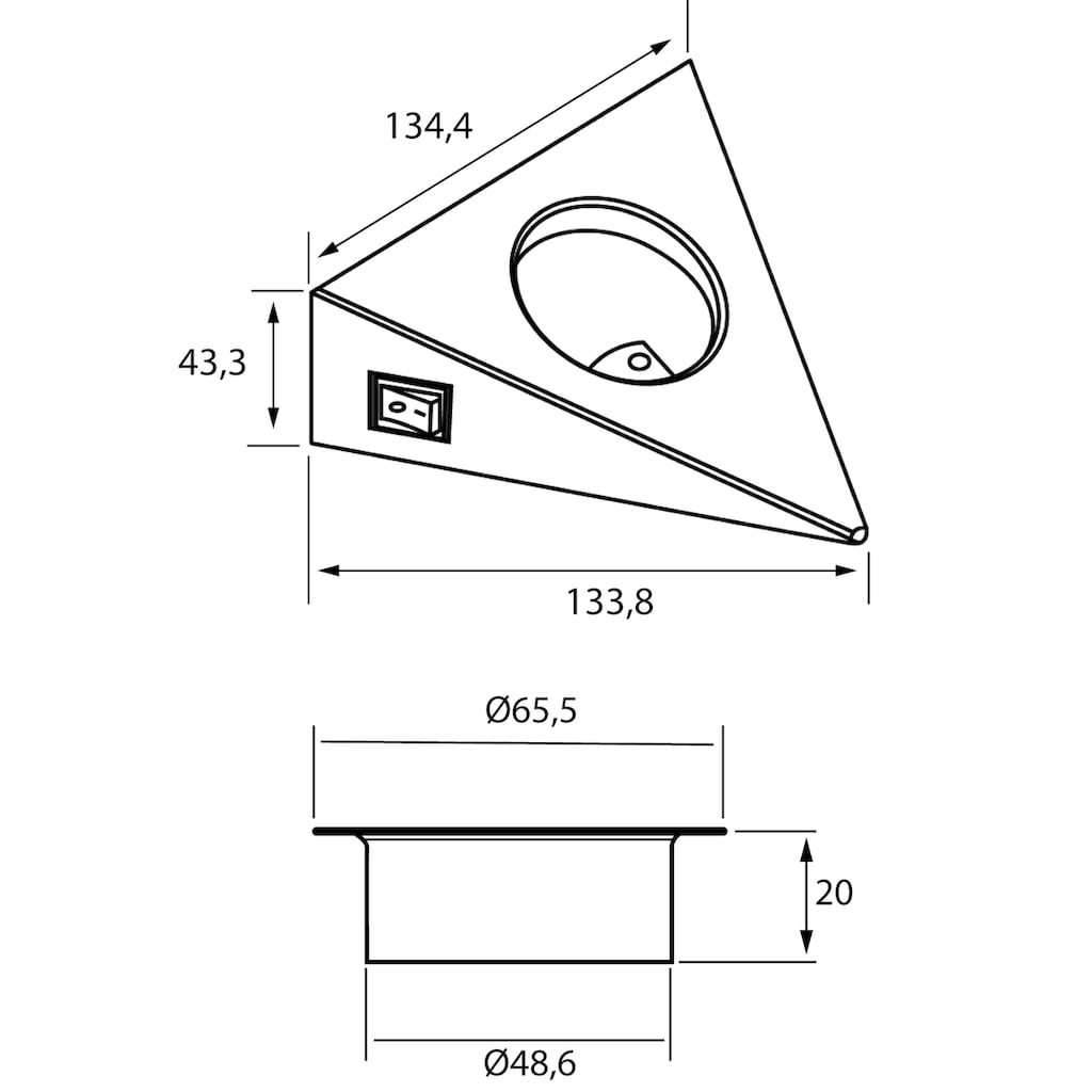 Loevschall LED Unterbauleuchte »Emerald 3-kit«