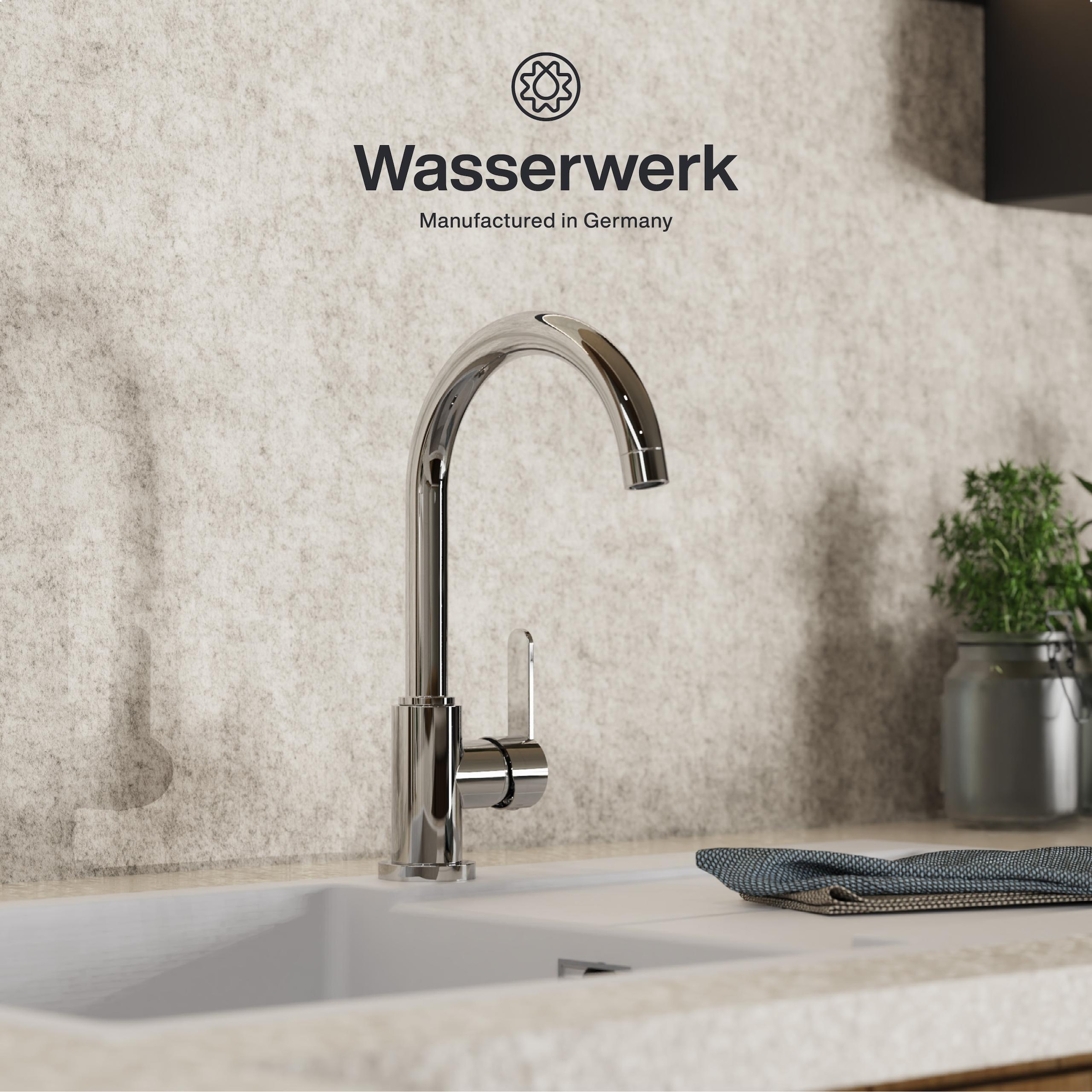 WASSERWERK Spültischarmatur »WK 5, Wasserhahn, Küche, Einhebelmischer« 360° schwenkbar, Cold-Start-Funkt., geräuscharm