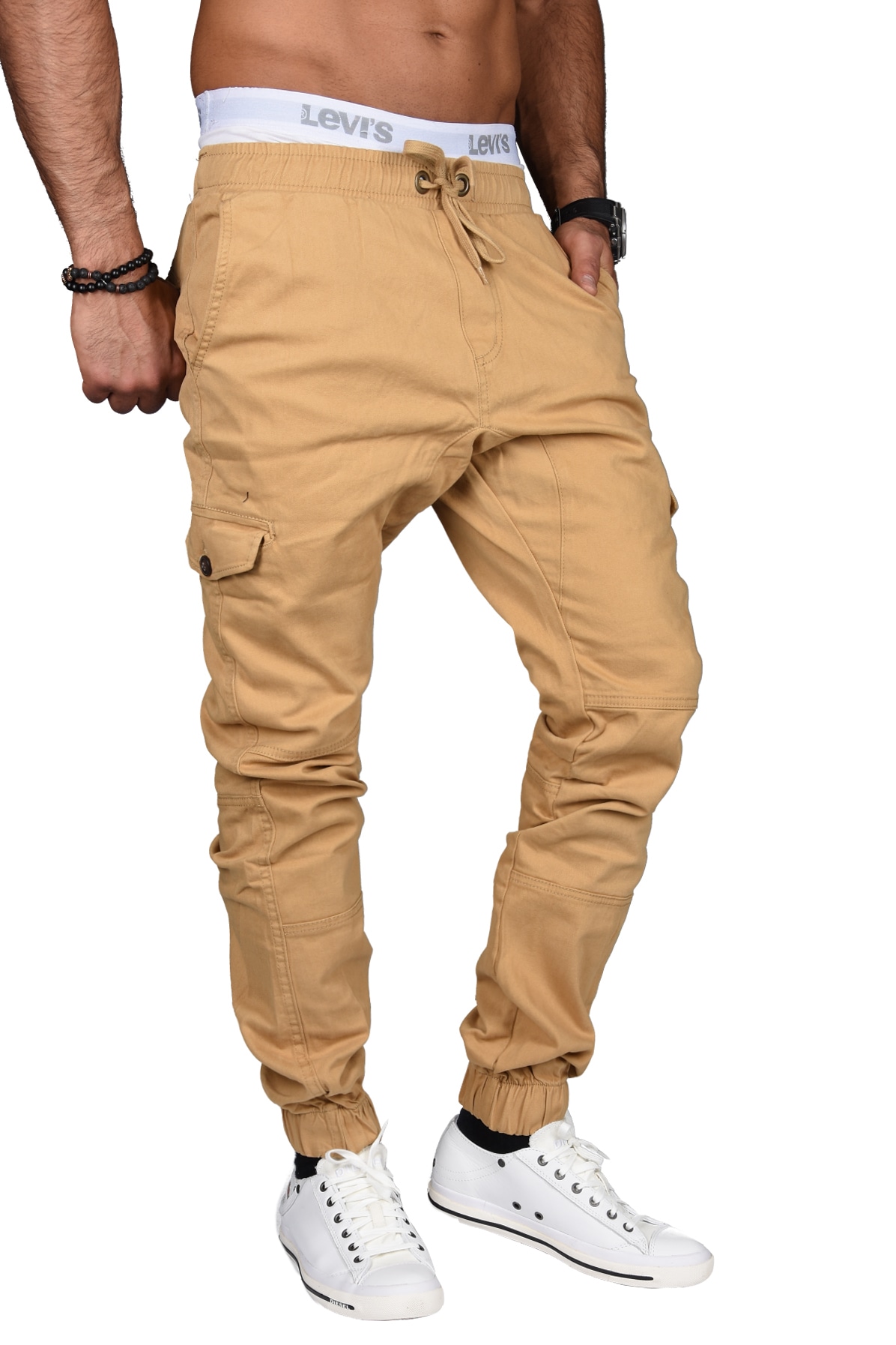 Alessandro Salvarini Cargohose »A. Salvarini Herren Designer Cargo Stoff Hose Cargohose Regular Fit NEU AS031«