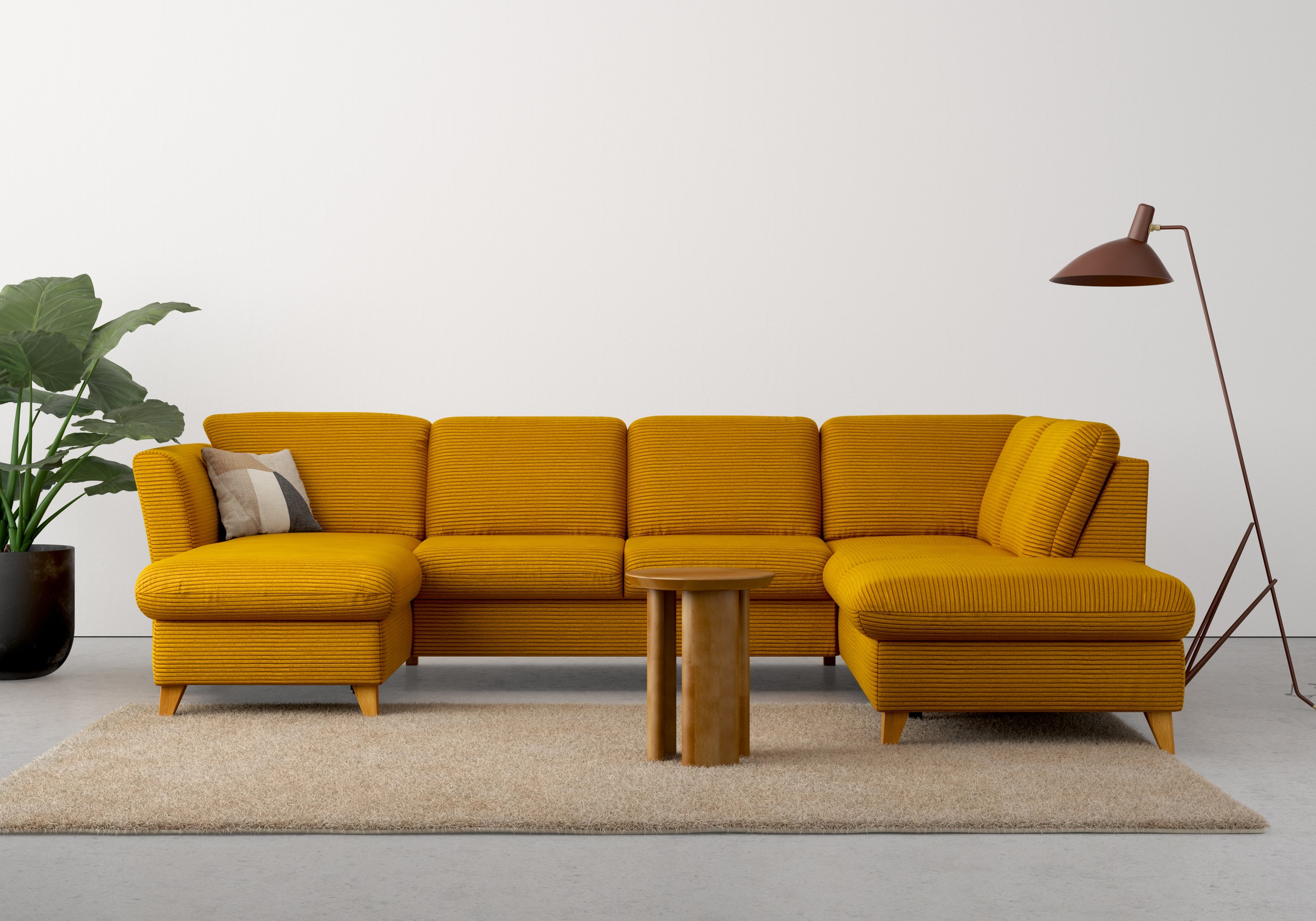 Home affaire Wohnlandschaft »Trelleborg U-Form« wahlweise mit Bettfunktion und Bettkasten, inkl. Federkern-Polsterung