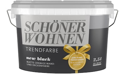 SCHÖNER WOHNEN FARBE Wand- und Deckenfarbe »TRENDFARBE new black«
