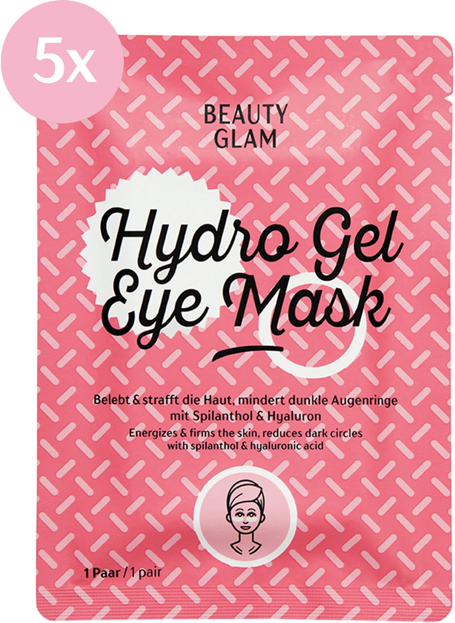 BEAUTY GLAM Gesichtsmasken-Set »Beauty Glam Hydro Gel Eye Mask«, (Set, 5 tlg.)
