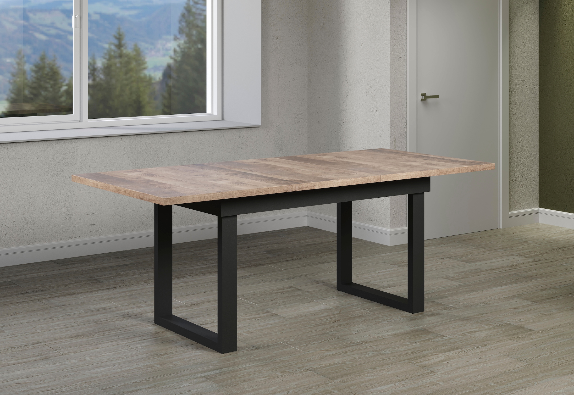 Home affaire Esstisch »Valencia« 1 Stk. tlg. Synchroauszug; Metallkufen, ausziehbar auf 200 cm