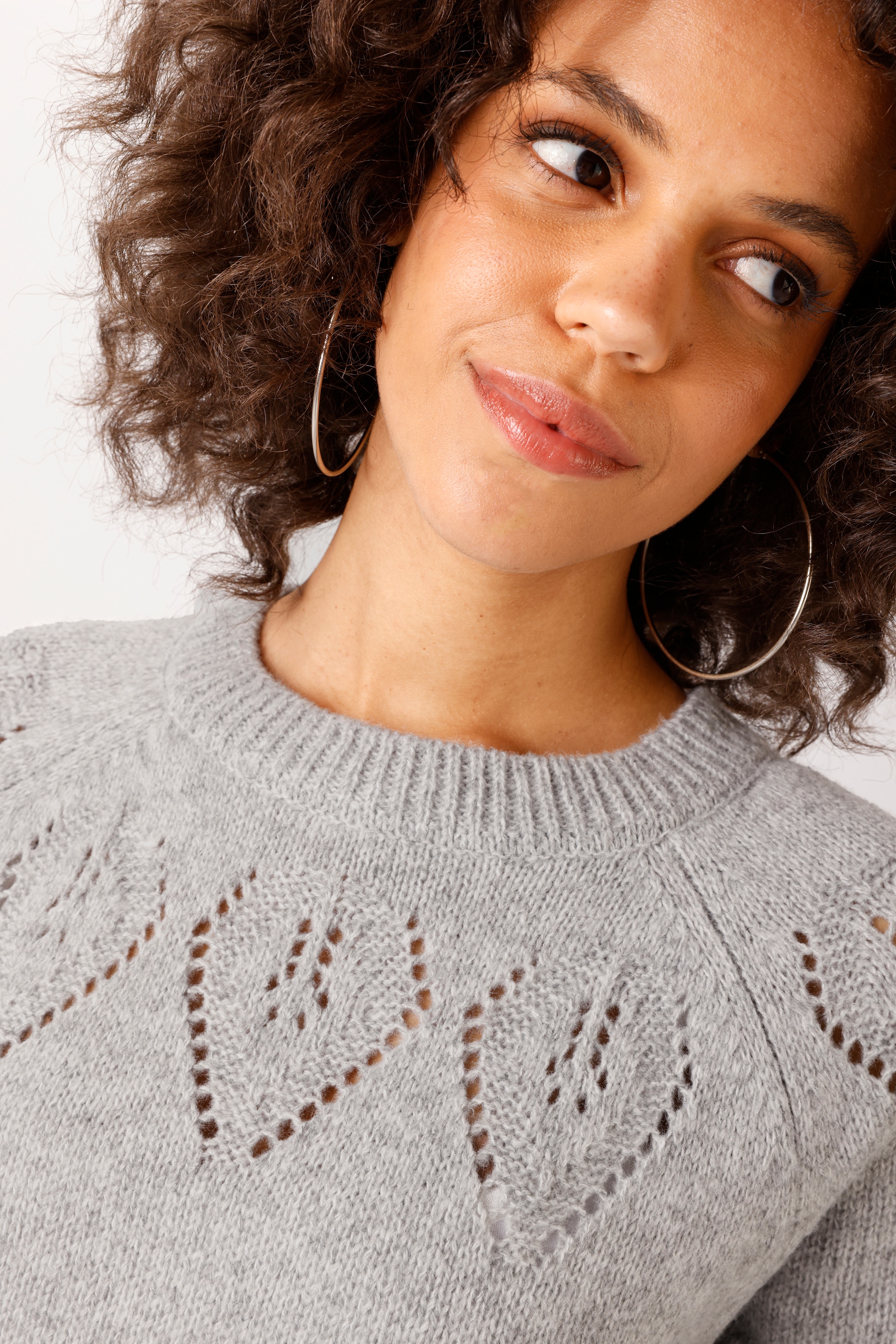 Aniston CASUAL Strickpullover mit blattförmigen Ajour-Muster - NEUE KOLLEKTION