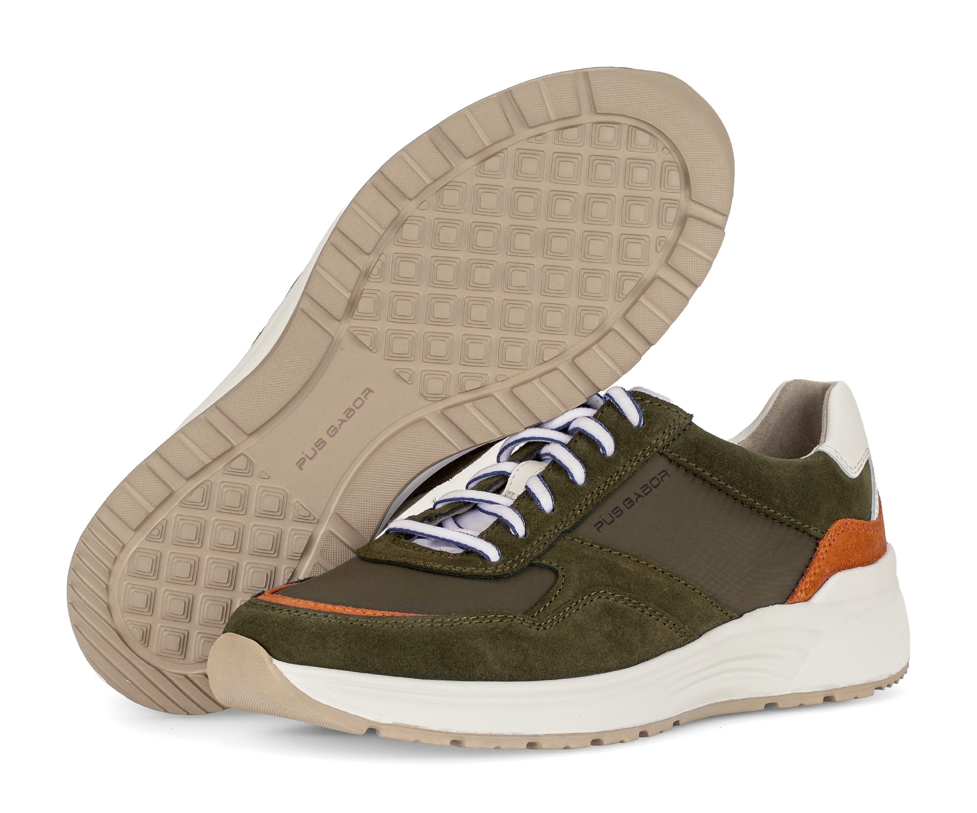 Pius Gabor Sneaker  , Freizeitschuh, Halbschuh, Schnürschuh mit Kontrastbesätzen, G-Weite