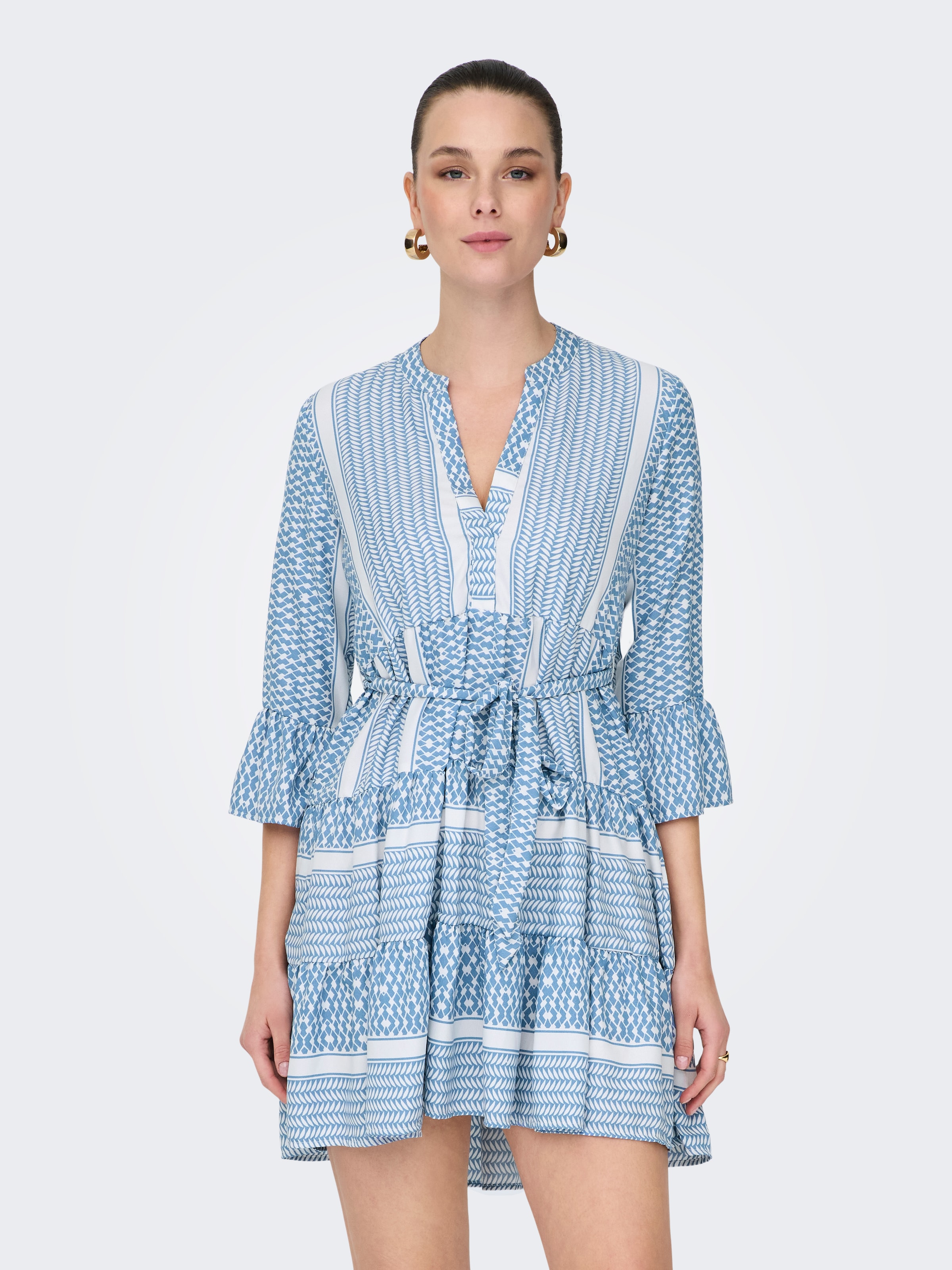 ONLY Tunikakleid »ONLATHENA LIFE 3/4 SHORT DRESS WVN NOOS«, Sommerkleid