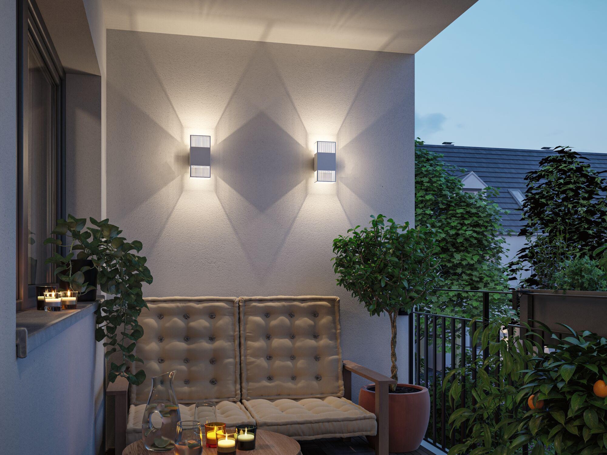 Paulmann LED Wandleuchte »Tharin« LED-Modul 1 Stk. Warmweiß spritzwassergeschützt