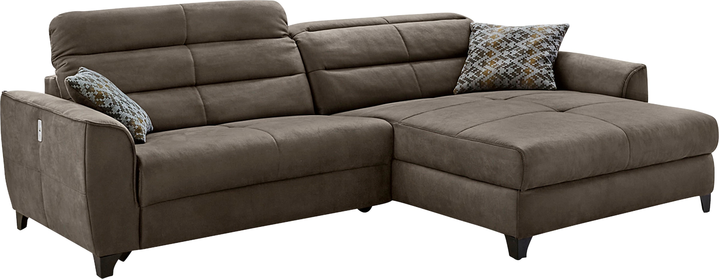 Jockenhöfer Gruppe Ecksofa »Double One L-Form«, mit 2x 120cm breiten, elektromotorischen Relaxfunktionen