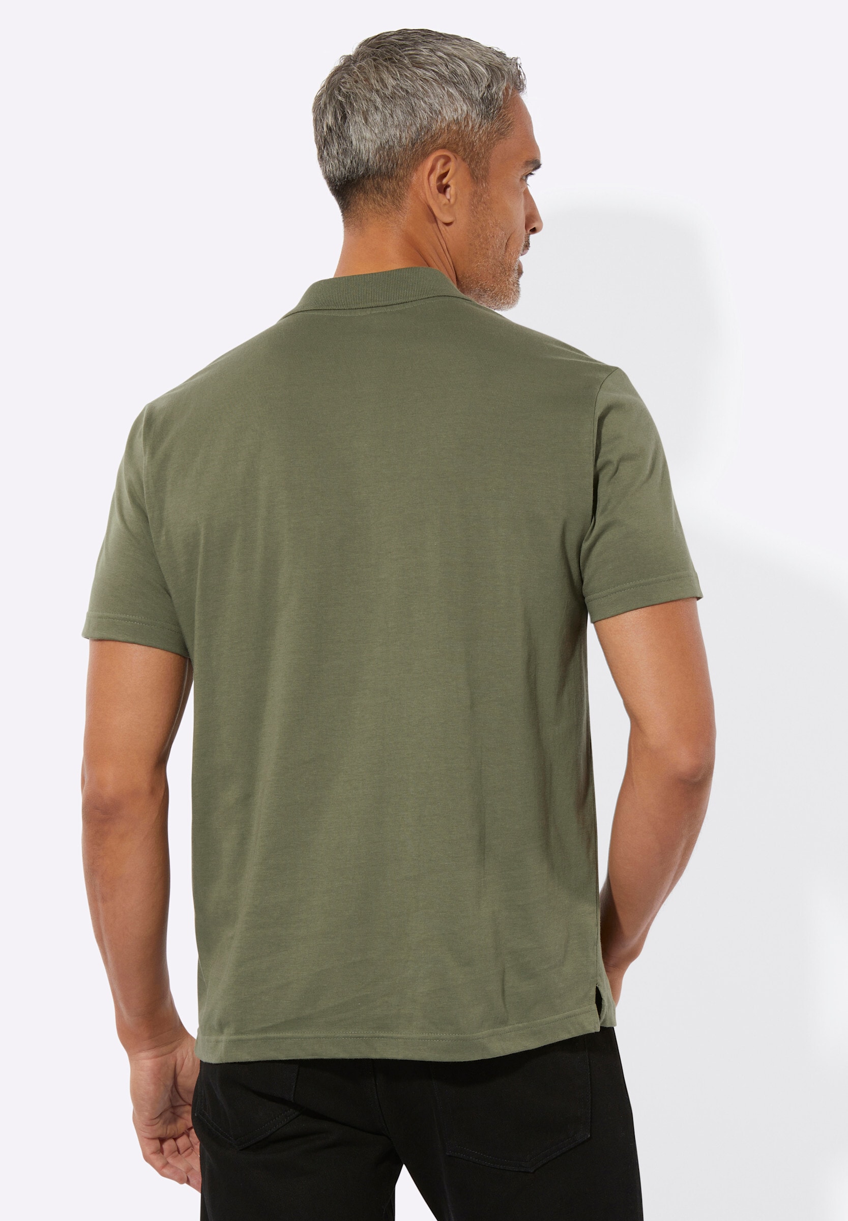Sieh an! Trachtenshirt »Kurzarm-Poloshirt Poloshirt mit Trachtenstickerei«
