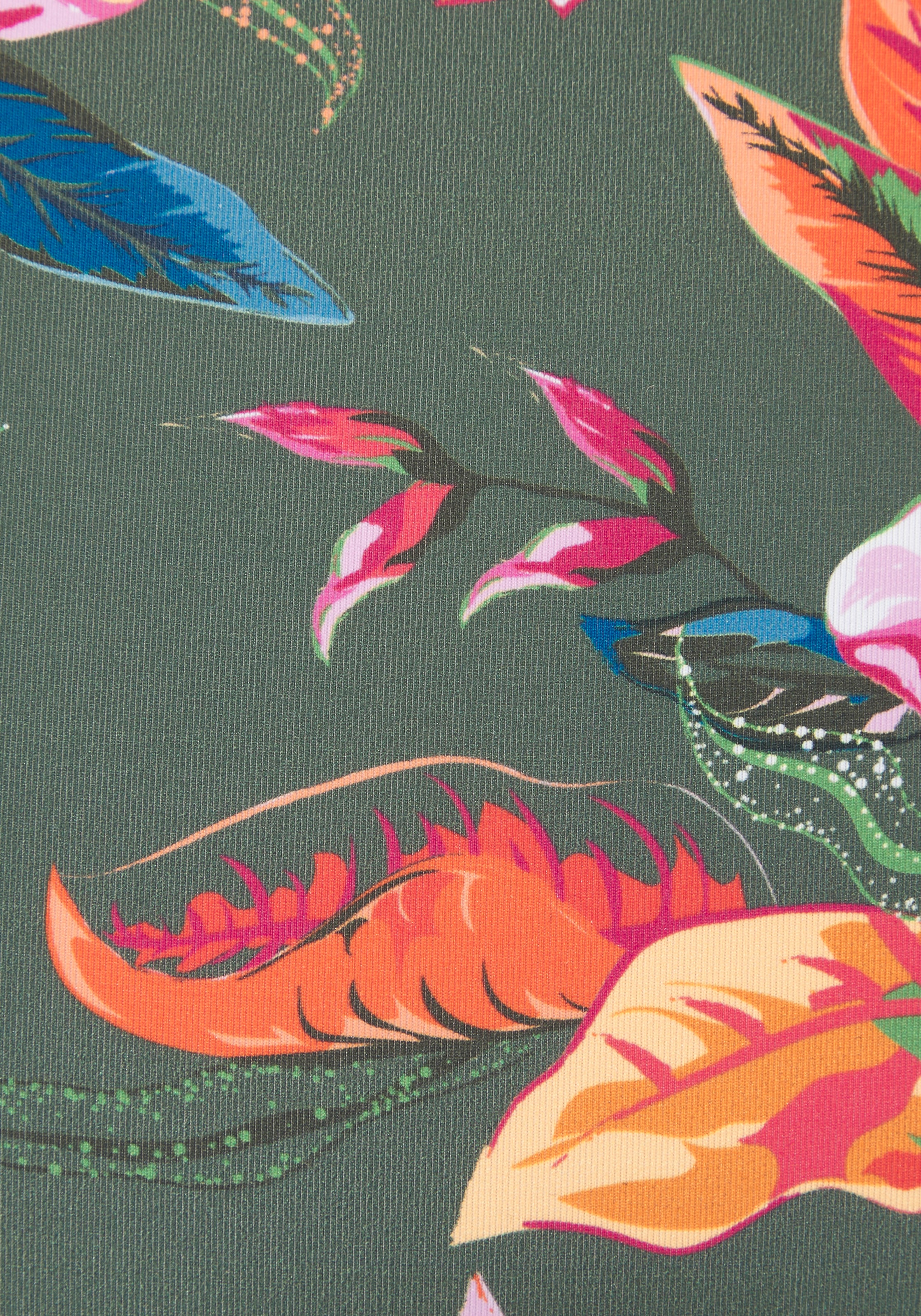 LASCANA Bikini-Hose »Malia« mit seitlicher Raffung mit tropischem Print