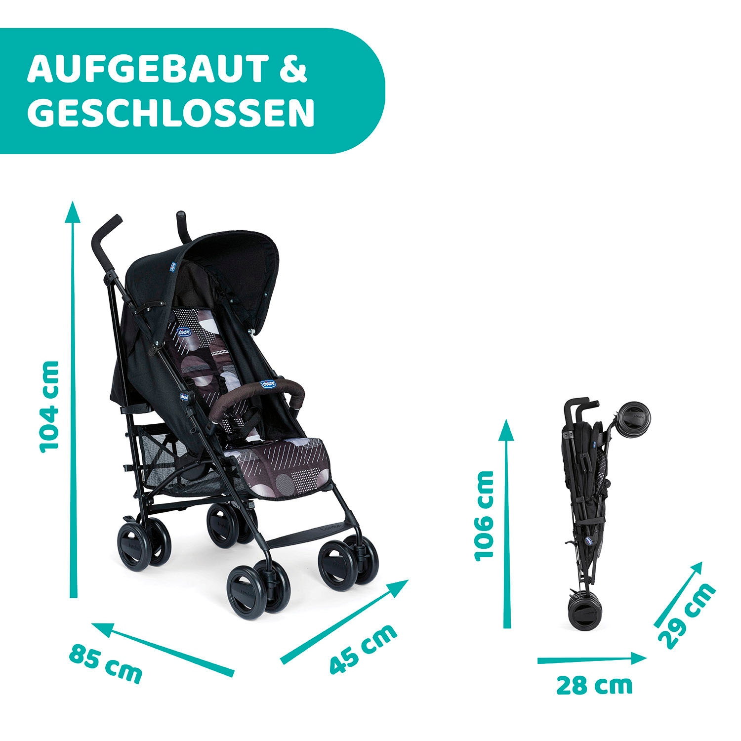 Chicco Kinder-Buggy »London, matrix«, mit schwenk- und feststellbaren Vorderrädern;