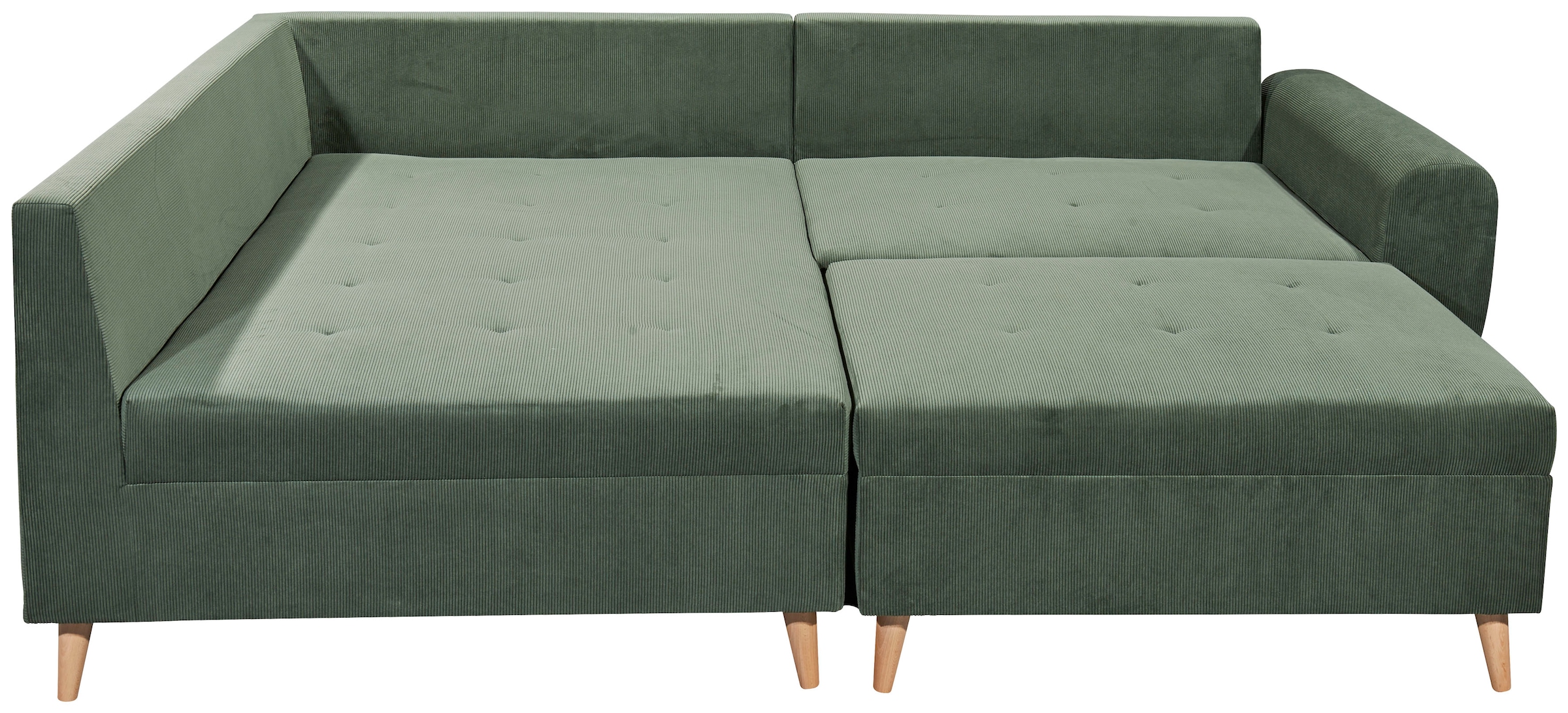 ED EXCITING DESIGN Ecksofa »Calanda L-Form«, mit Hocker & 3 Zierkissen