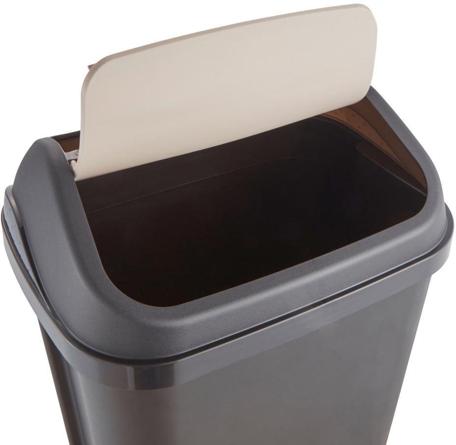 keeeper Mülleimer »swantje, Abfallbehälter mit Schwingdeckel« 1 Behälter 50 l, Made in Europe, 38,5 x 29 x 66 cm