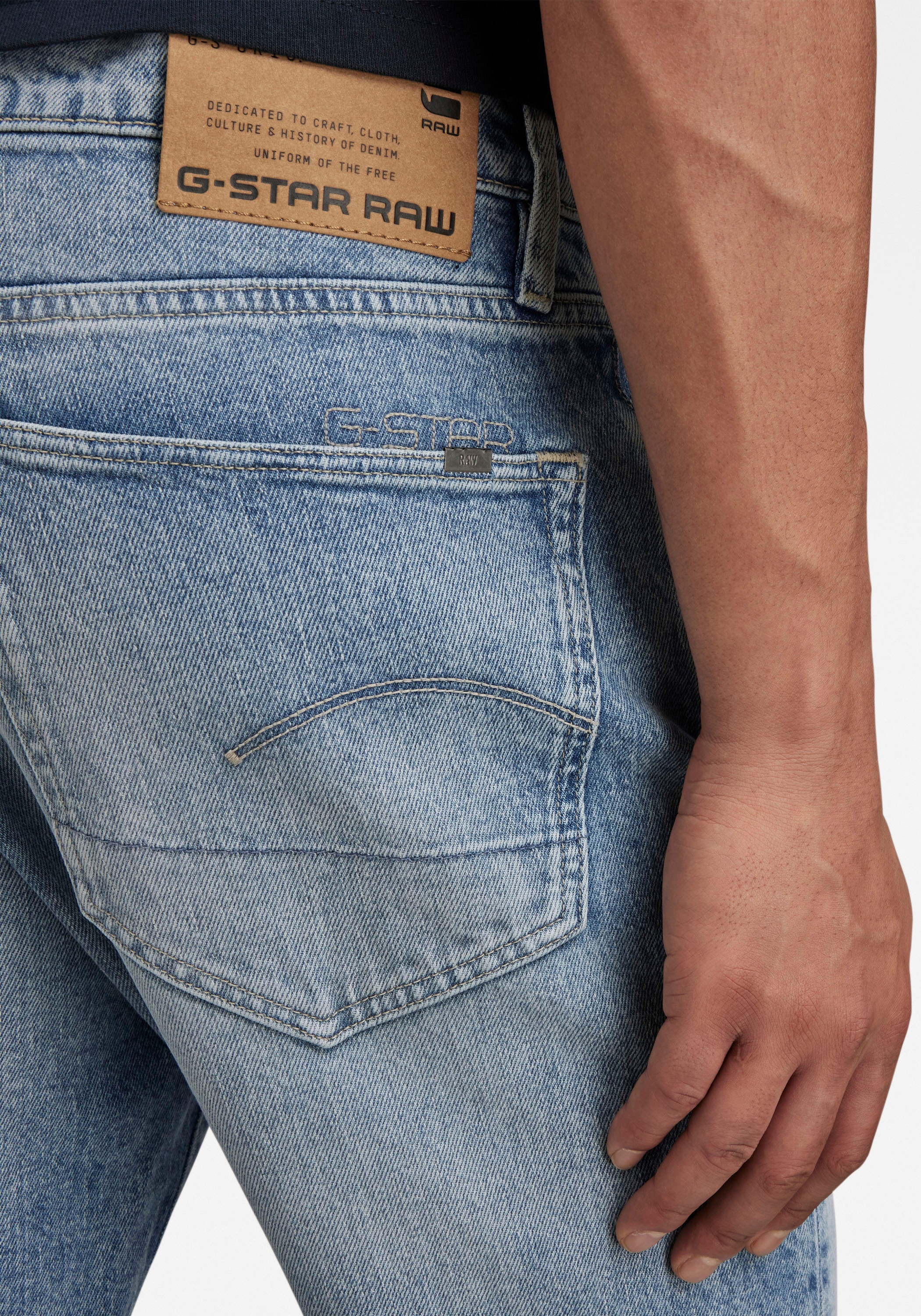 G-STAR Slim-fit-Jeans »3301 Slim«, mit toller Waschung und Elasthan