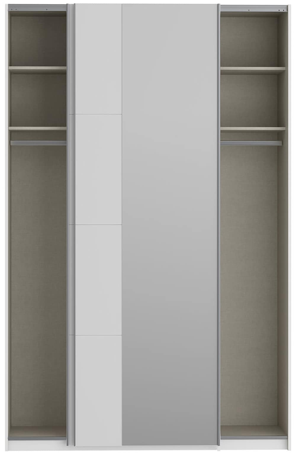 FORTE Schwebetürenschrank »Fittio. Made in Europe, 2 Schiebetüren, modernes Design« Höhe 2,35 mtr, stehende Montage, Spiegel