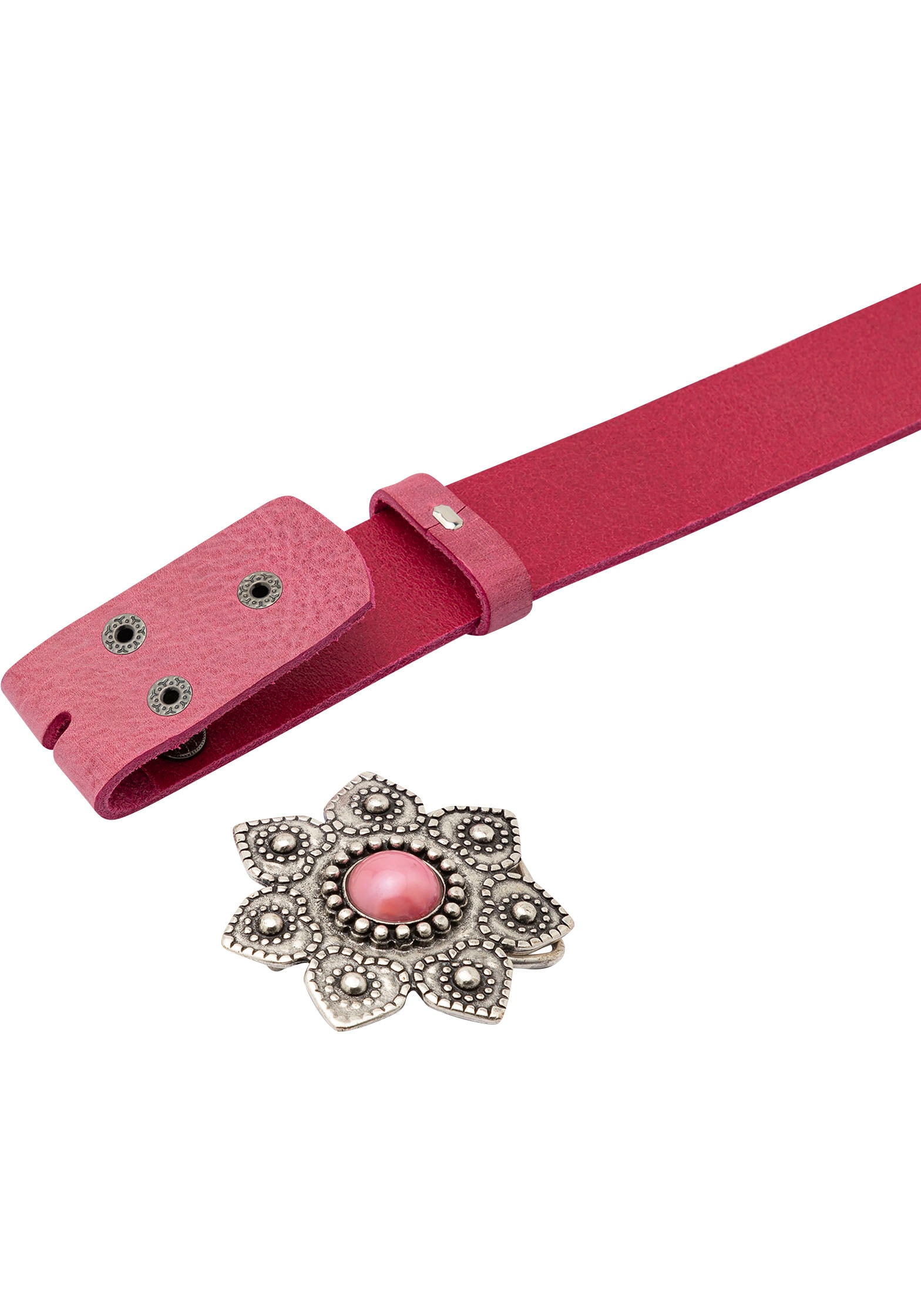 RETTUNGSRING by showroom Ledergürtel, mit kaufen »Blume | 019° UNIVERSAL Mit »Gump Rosa Stein« Pink«, austauschbarer Schließe