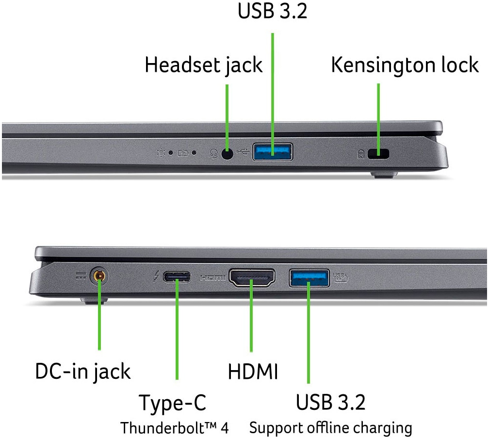 Acer Notebook »A15-51M-76BT«, 39,62 cm, / 15,6 Zoll, Intel, Core 7, Intel Graphics, 1000 GB SSD