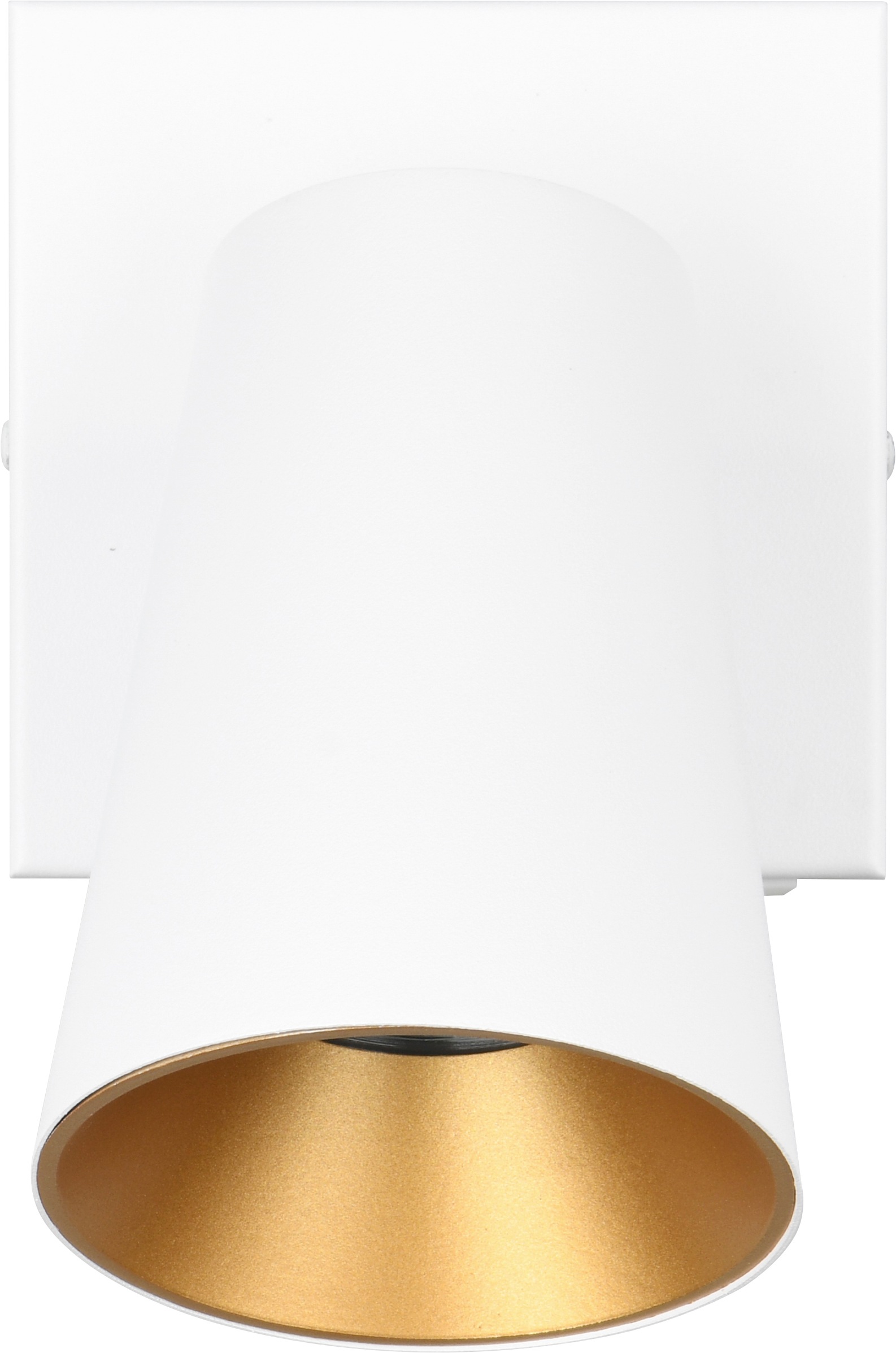TRIO Leuchten Wandstrahler »SHARP, Spot 1-flammig exkl 1x GU10 max 10W schwenkbar & drehbar« GU10 1 Stk. warmweiß - kaltweiß Schirm innen gold, Kippschalter, Spot für Wandmontage + Deckenmontage