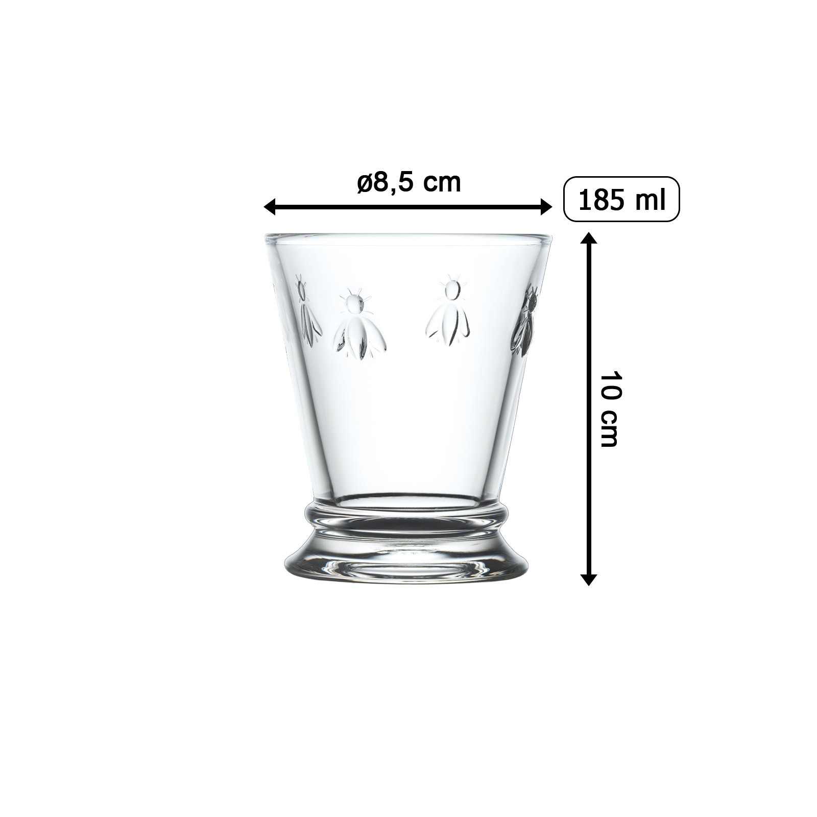 La Rochère France Glas »Wassergläser Biene Abeille 185 ml 6er Set transparent«