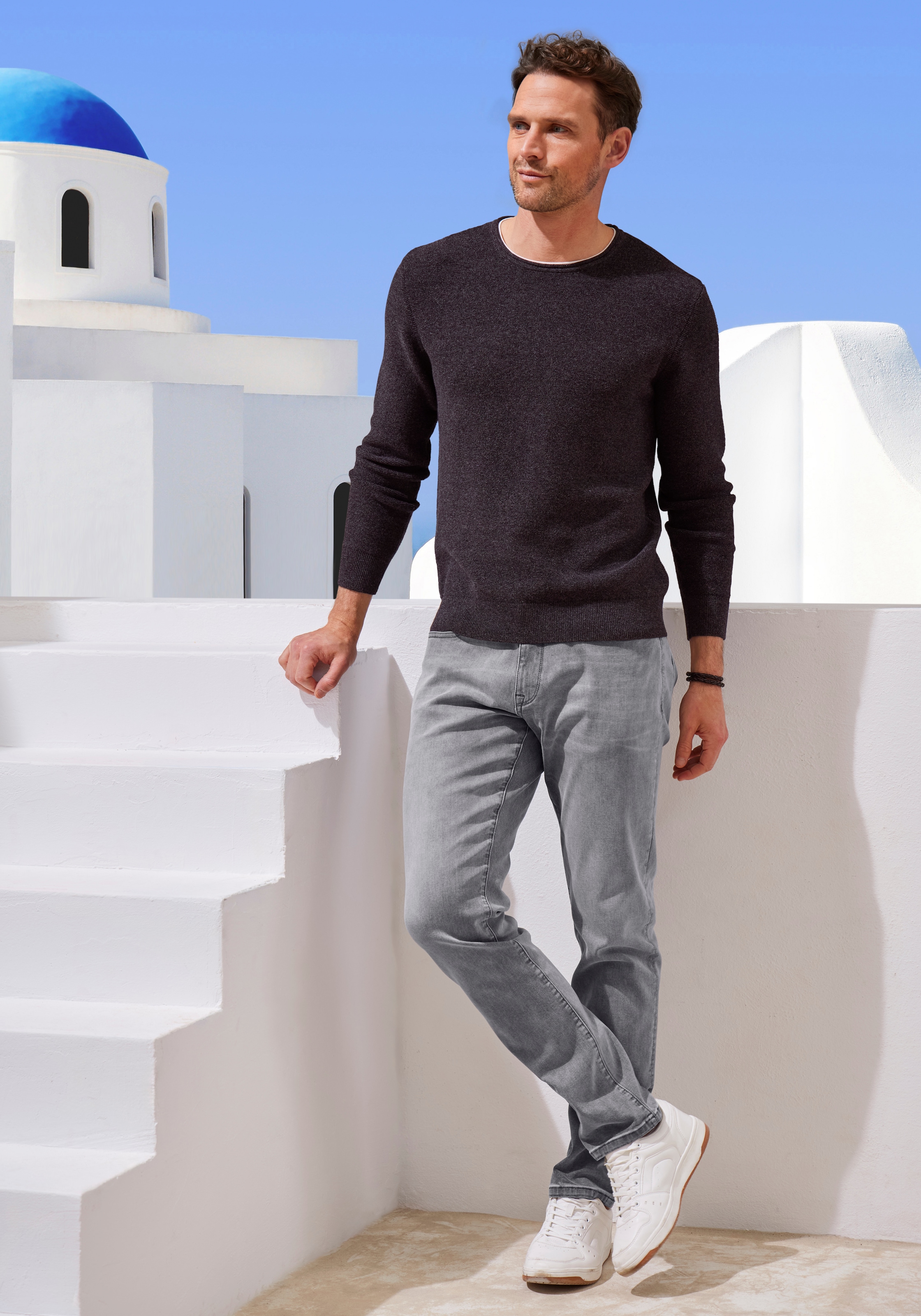 John Devin 5-Pocket-Jeans »Straight-fit Jeans« aus elastischer Denim-Qualität, in 3 Längen: 30 & 32 & 34