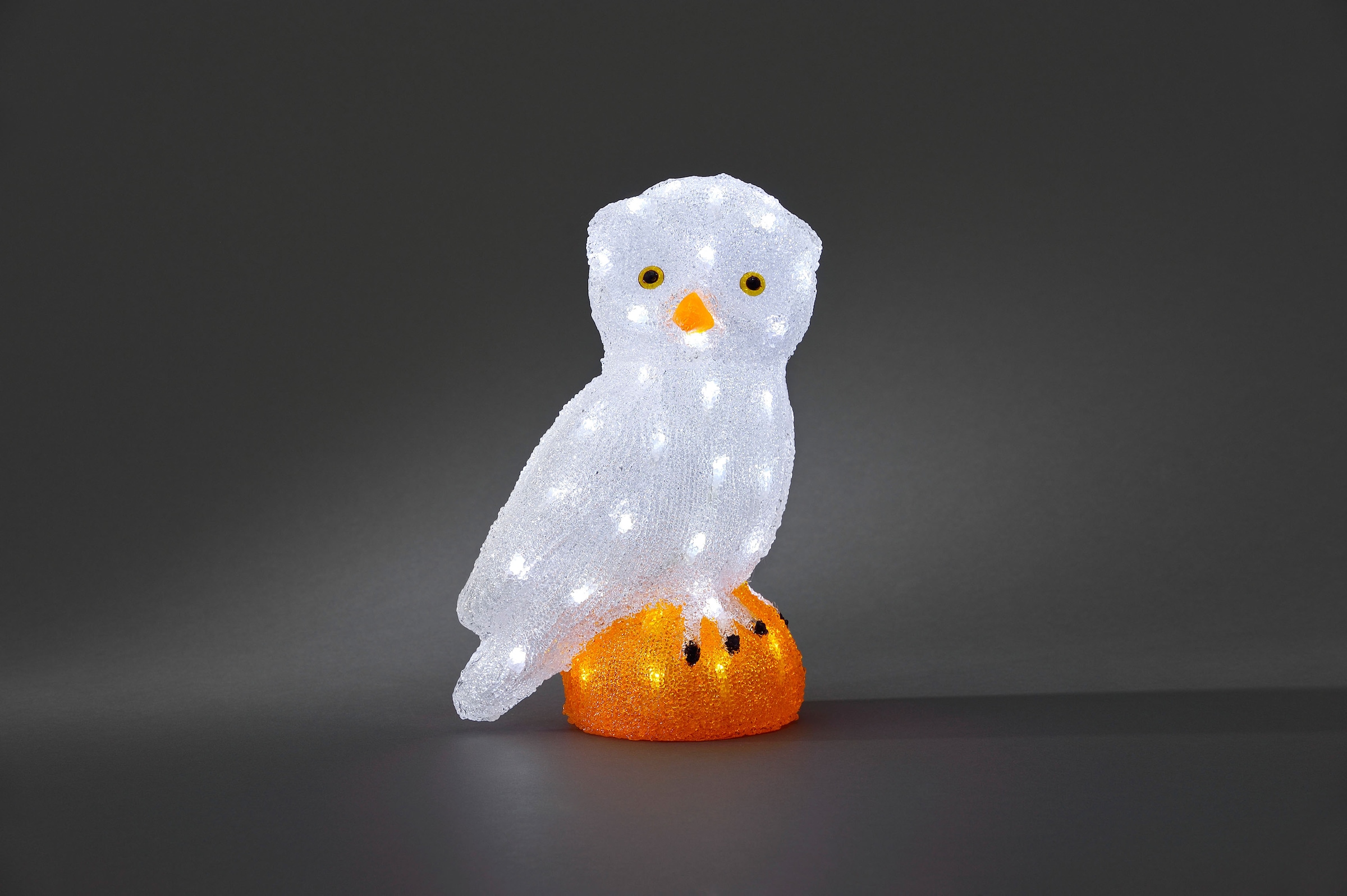 KONSTSMIDE Weihnachtsfigur »Weihnachtsdeko LED Raten Eule, bestellen weiße Dioden Acryl kalt 56 auf aussen«, groß
