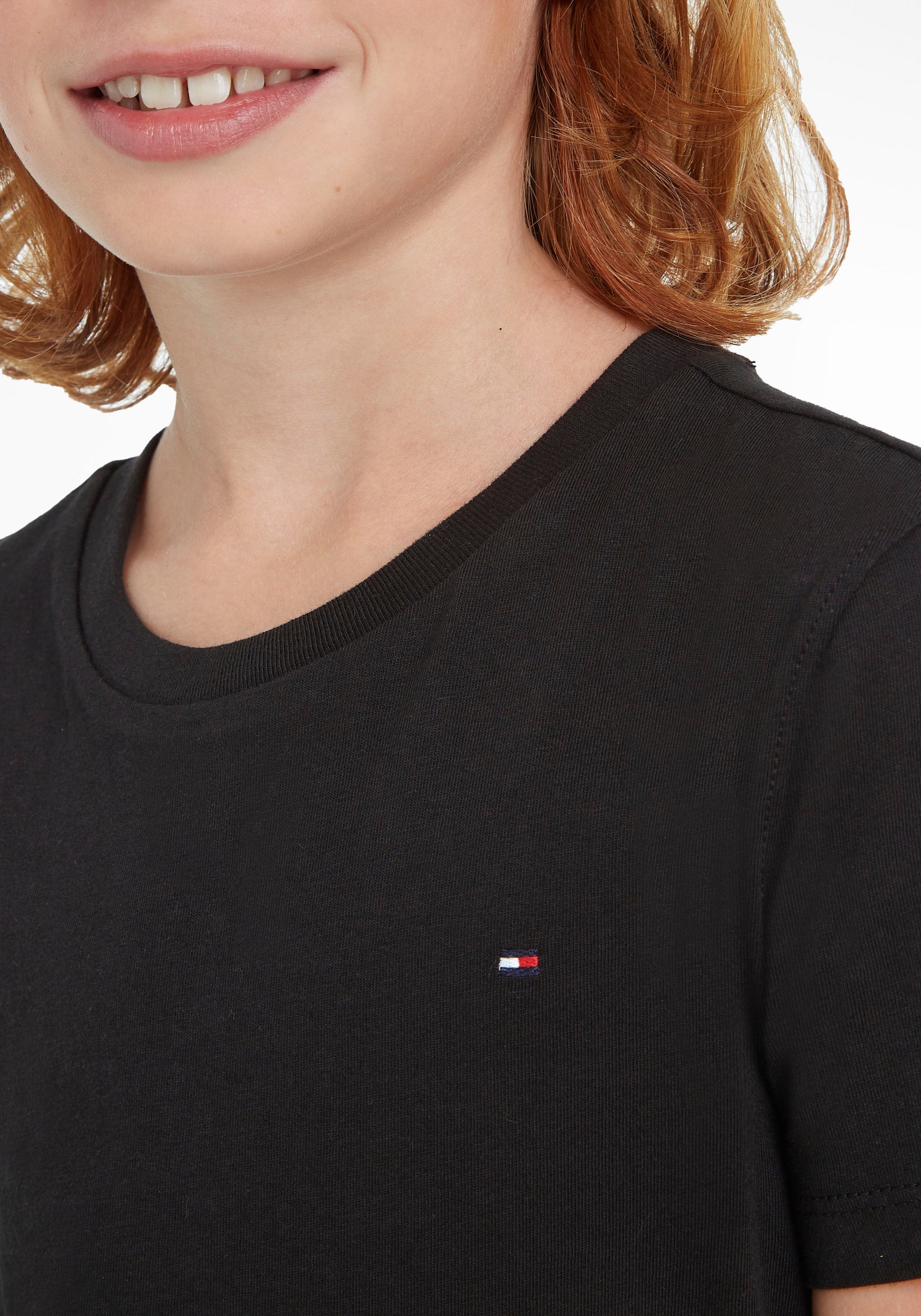 BASIC KNIT«, MiniMe,für Junior Hilfiger Kids Jungen CN »BOYS T-Shirt bei Kinder Tommy