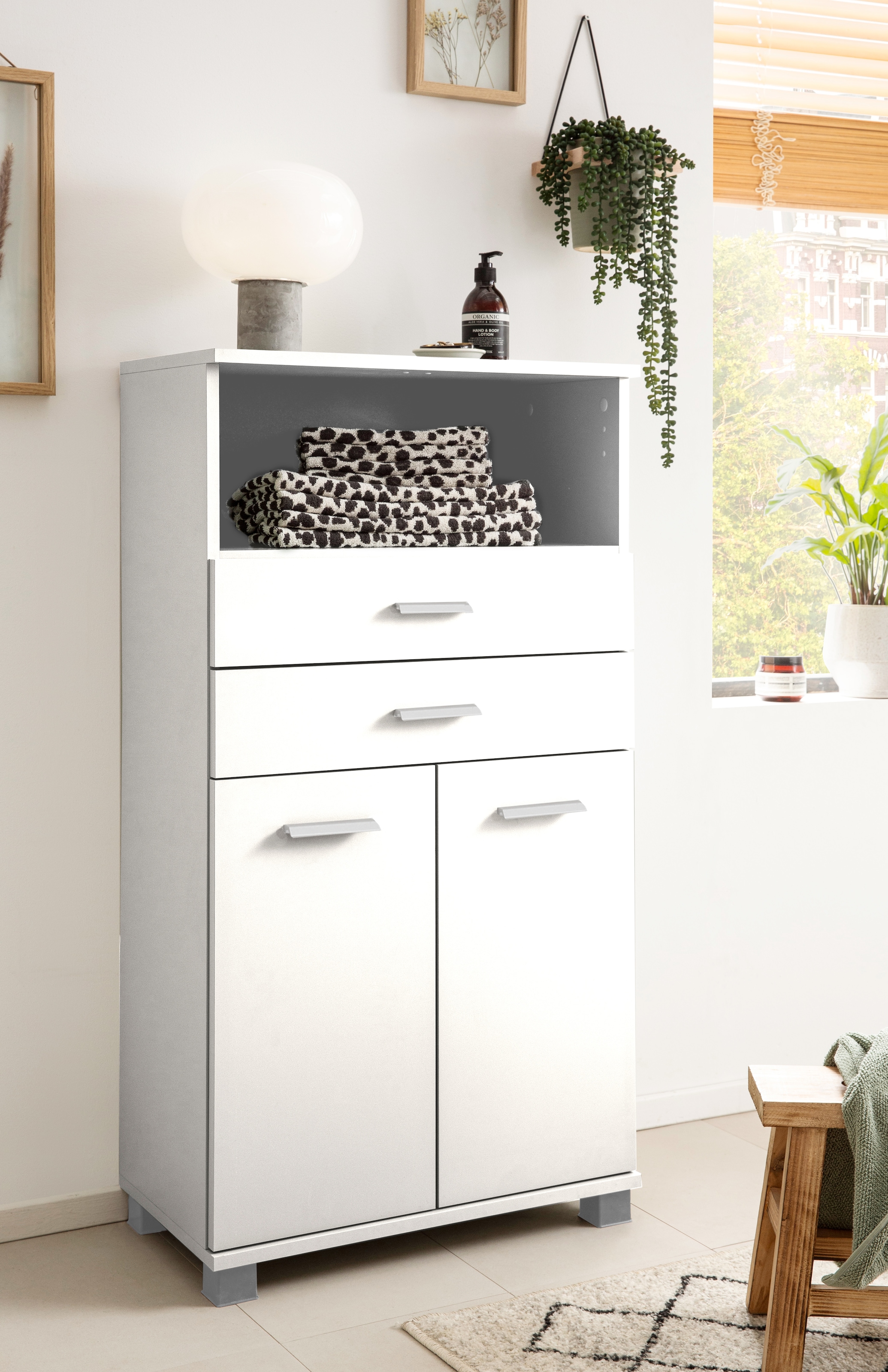 welltime Midischrank »Palermo, Breite 60 cm made in Germany«, Metallbeschläge