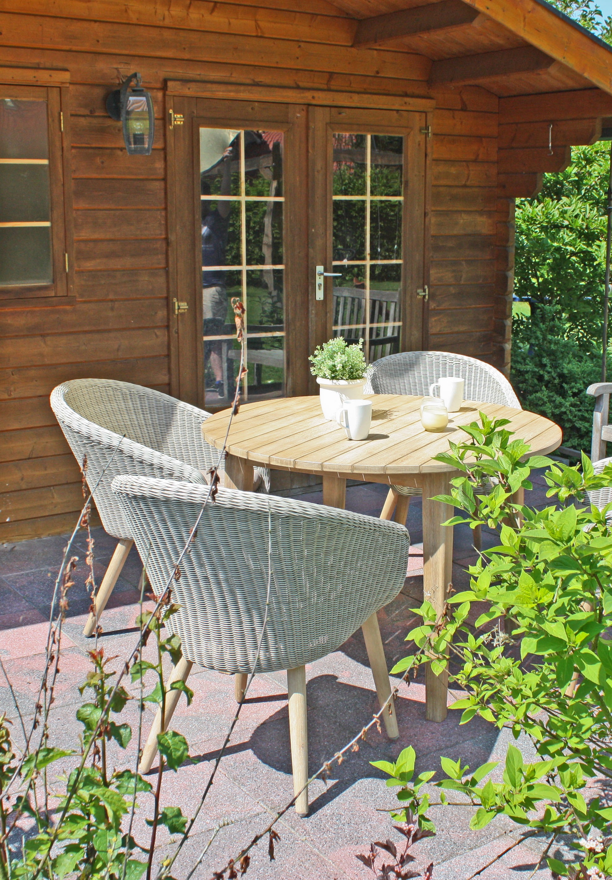 Garden Pleasure Garten-Essgruppe », Tischgruppe »OAKLAND/ARVARDA Set 01«« Set,  4 Sessel, Tisch LxB: 200x100 cm, inkl Auflagen