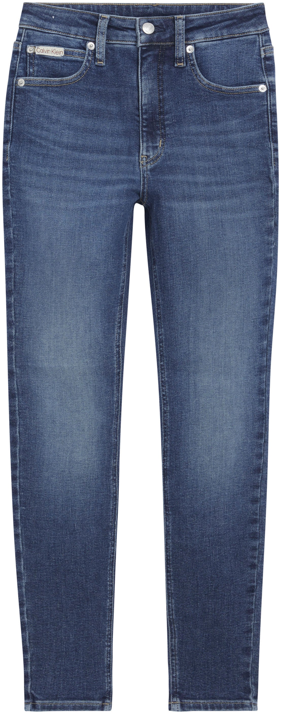 Calvin Klein Jeans Skinny-fit-Jeans »HIGH RISE SUPER SKINNY ANKLE«, mit Stoned wash Optik, mit Coinpocket