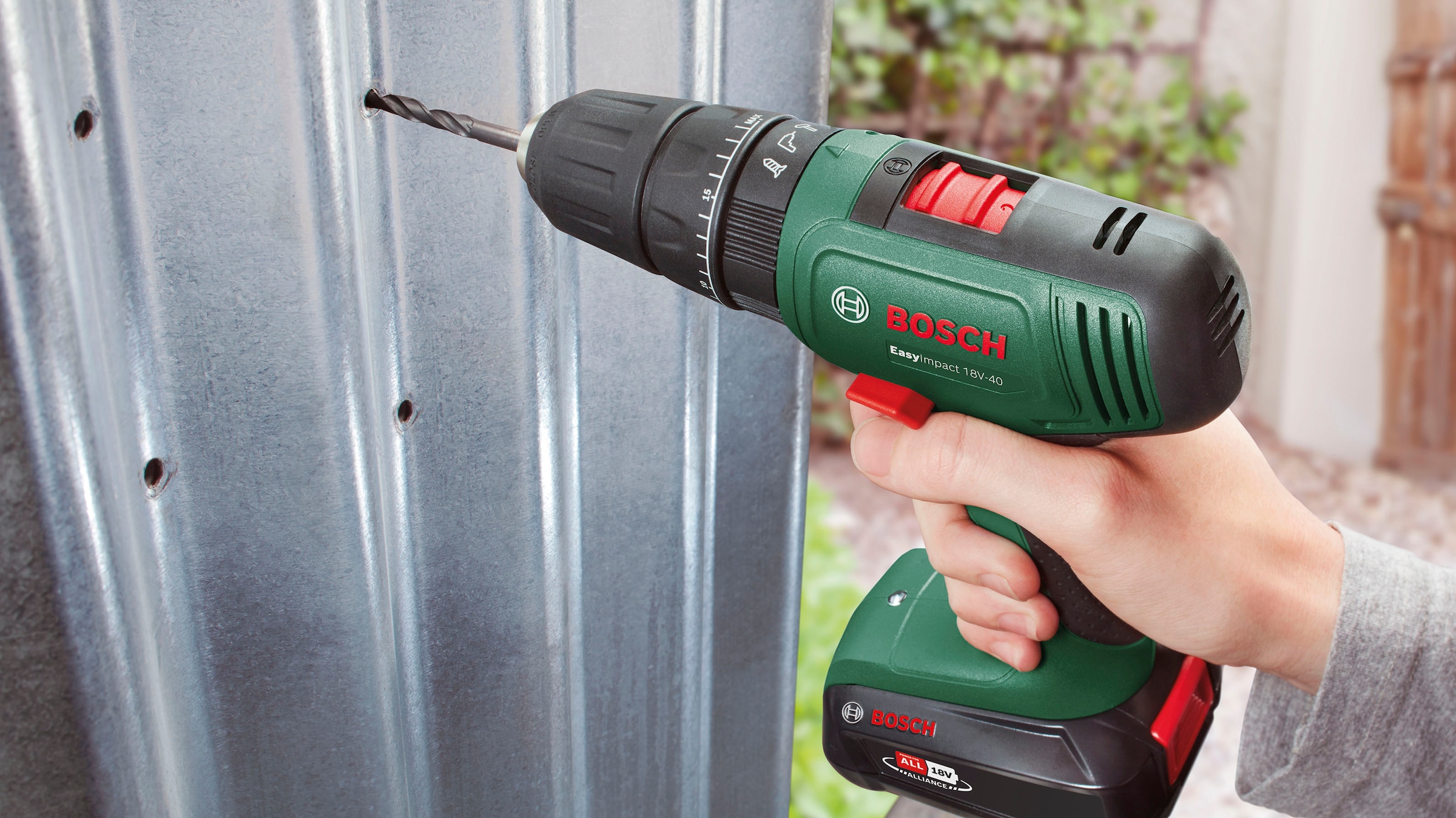 Bosch Home & Garden Akku-Schlagbohrschrauber »EasyImpact Systembox«, 241 teilig, mit 2 Akkus 18V/1,5Ah und Ladegerät