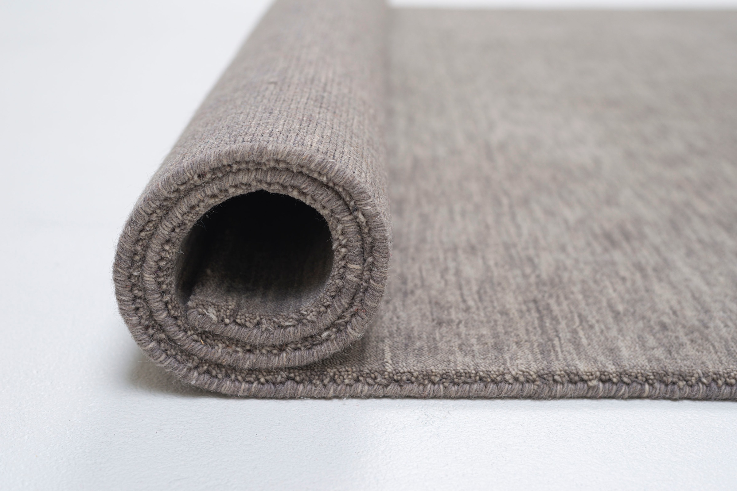Sansibar Wollteppich »List«, rechteckig, 13 mm Höhe, Kurzflor, Handweb Teppich, Uni-Farben, reine Wolle, handgewebt