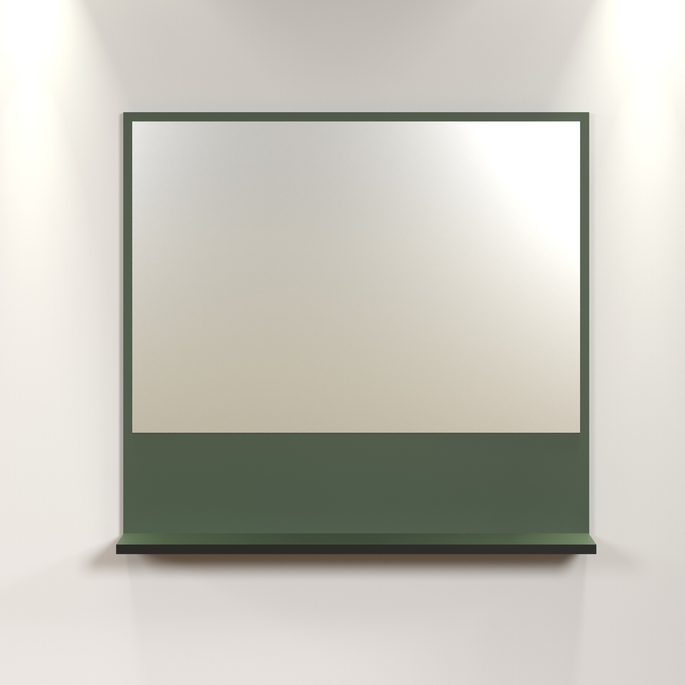 welltime Badspiegel »Amrum«, (1 St.), Eleganter Badezimmerspiegel mit Ablage - Maße (B/T/H) 60-80/14/74 cm