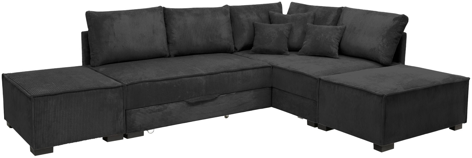 Home affaire Ecksofa »Night & Day L-Form, Breite 316 cm mit Dauer-Schlaffunktion« inkl. Bettfunktion, Bettkasten und Keder, Boxspringbett 180x200 cm