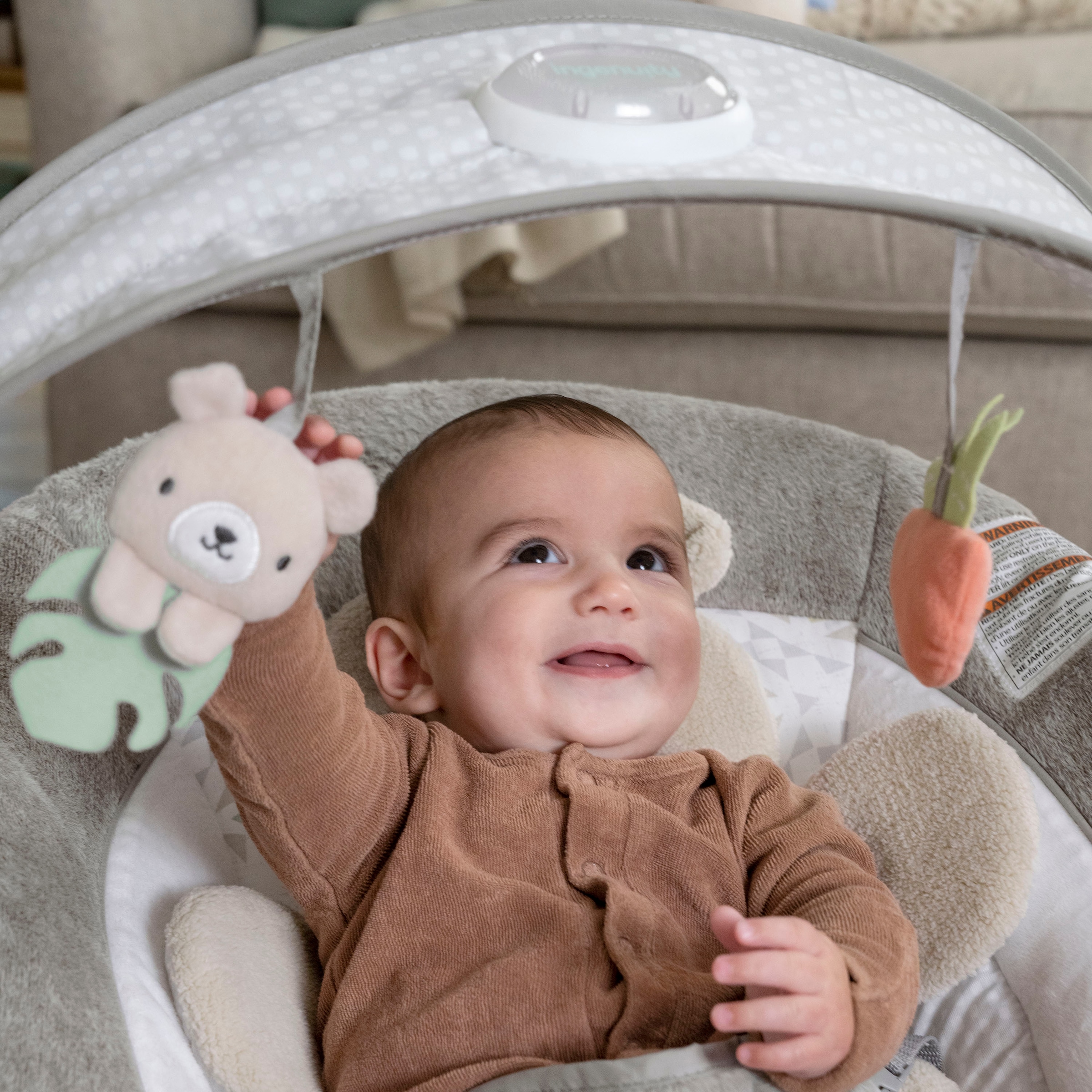 ingenuity Babyschaukel »InLighten Bouncer™ - Nate™«, bis 9 kg, mit Licht und Sound