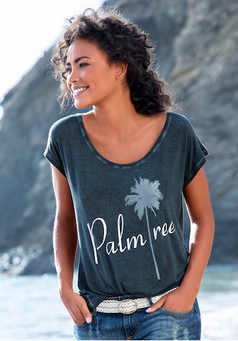 Beachtime T-Shirt, mit Sprüche Frontdruck "Palmtree" kaufen